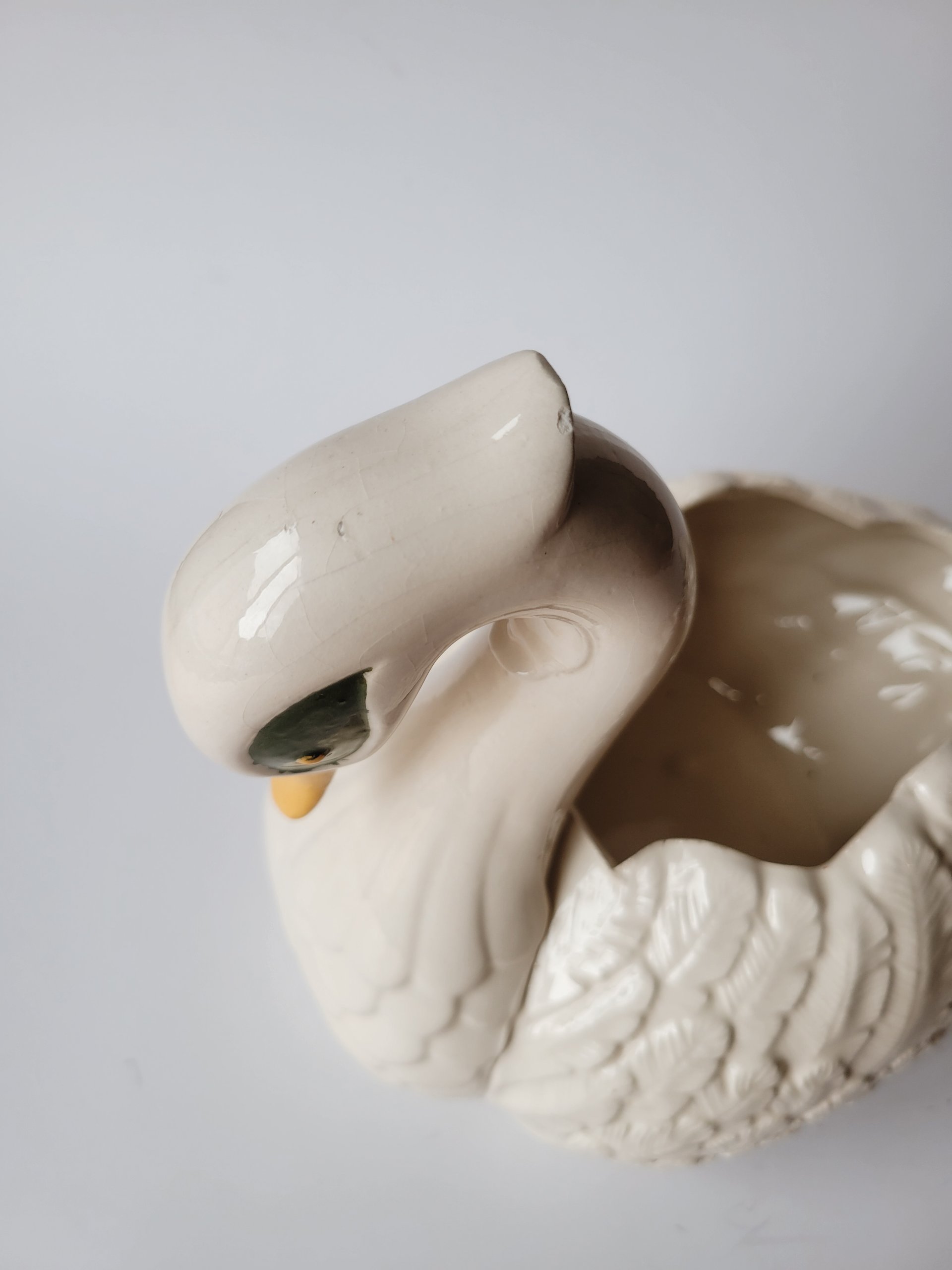 Ceramic Swan Planter — view 3