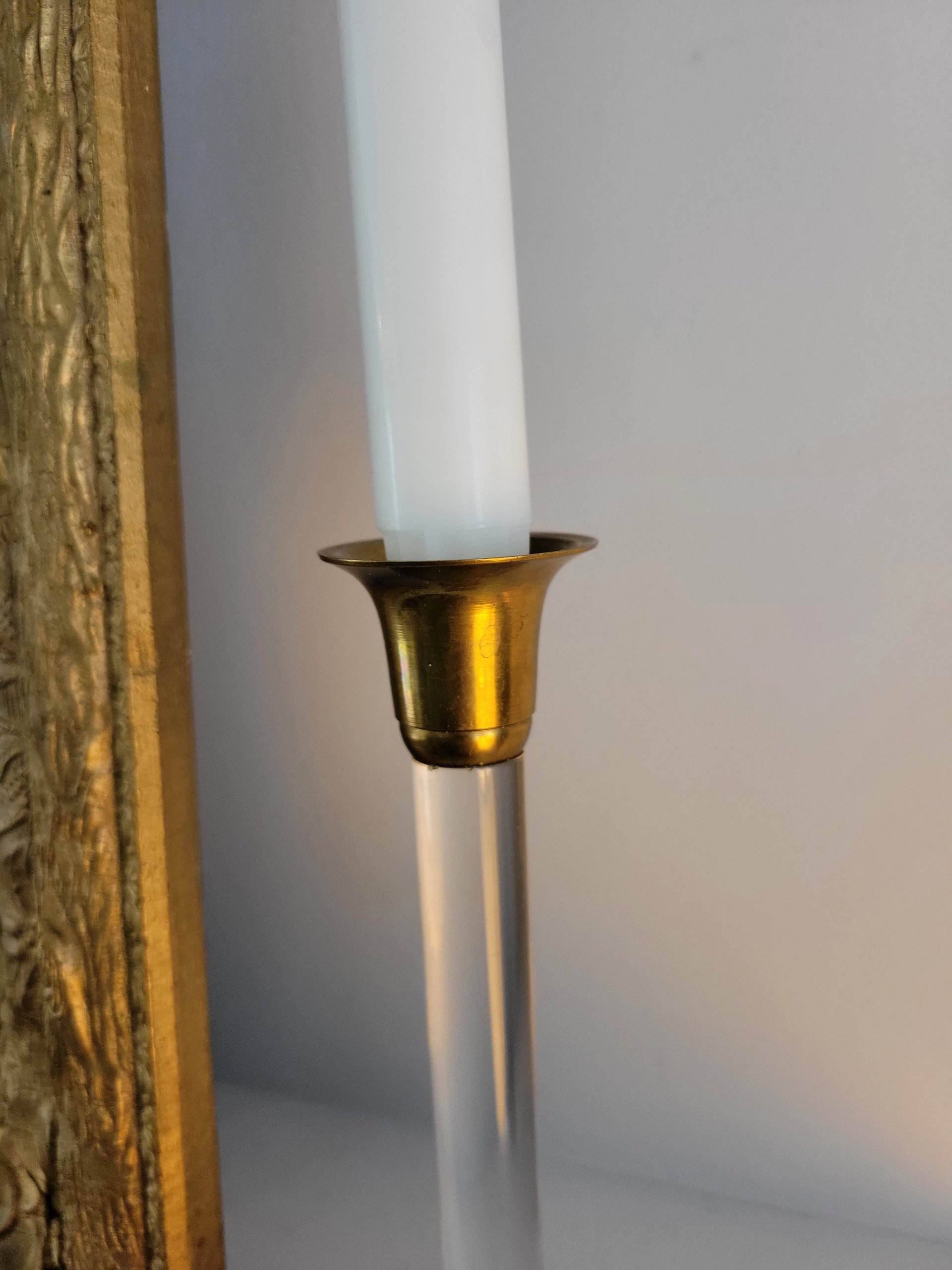 Brass & Lucite Candleholder — view 2