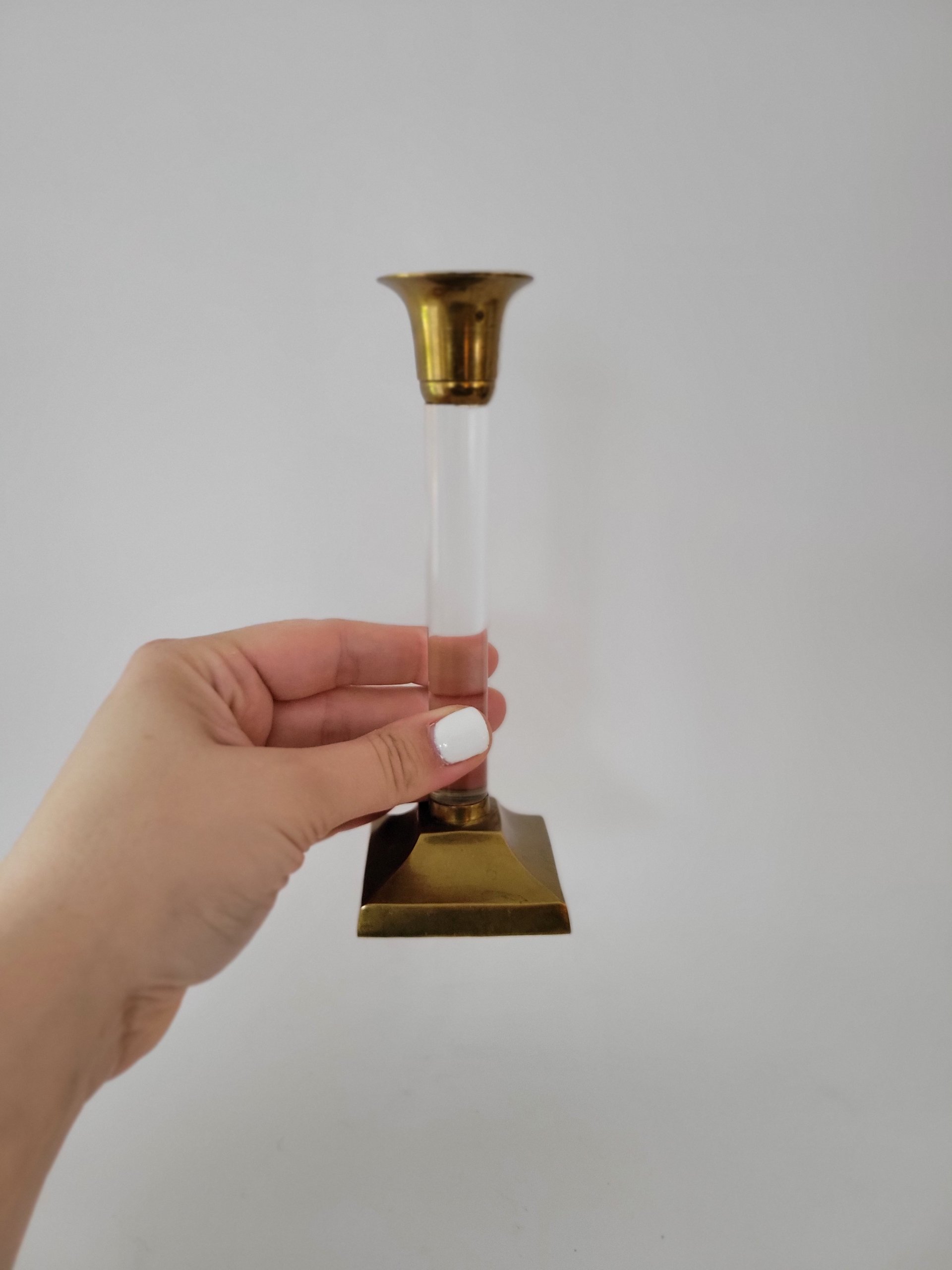Brass & Lucite Candleholder — view 3
