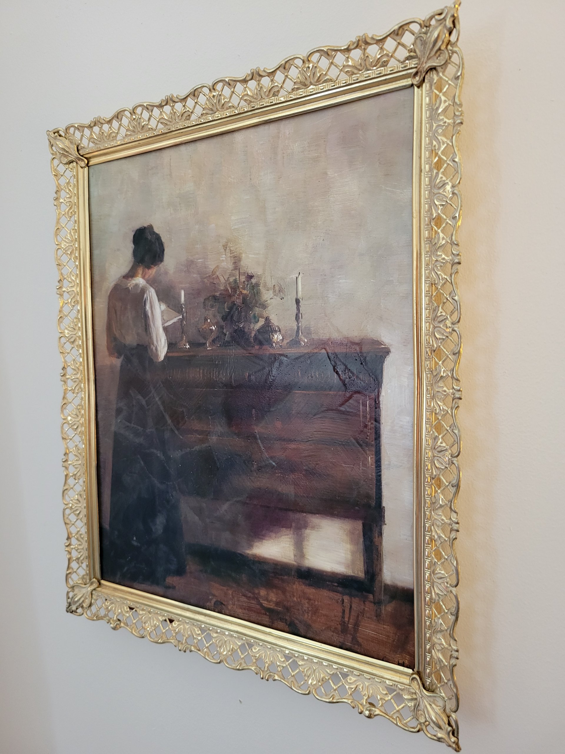 Vintage Metal Filigree Frame — view 2