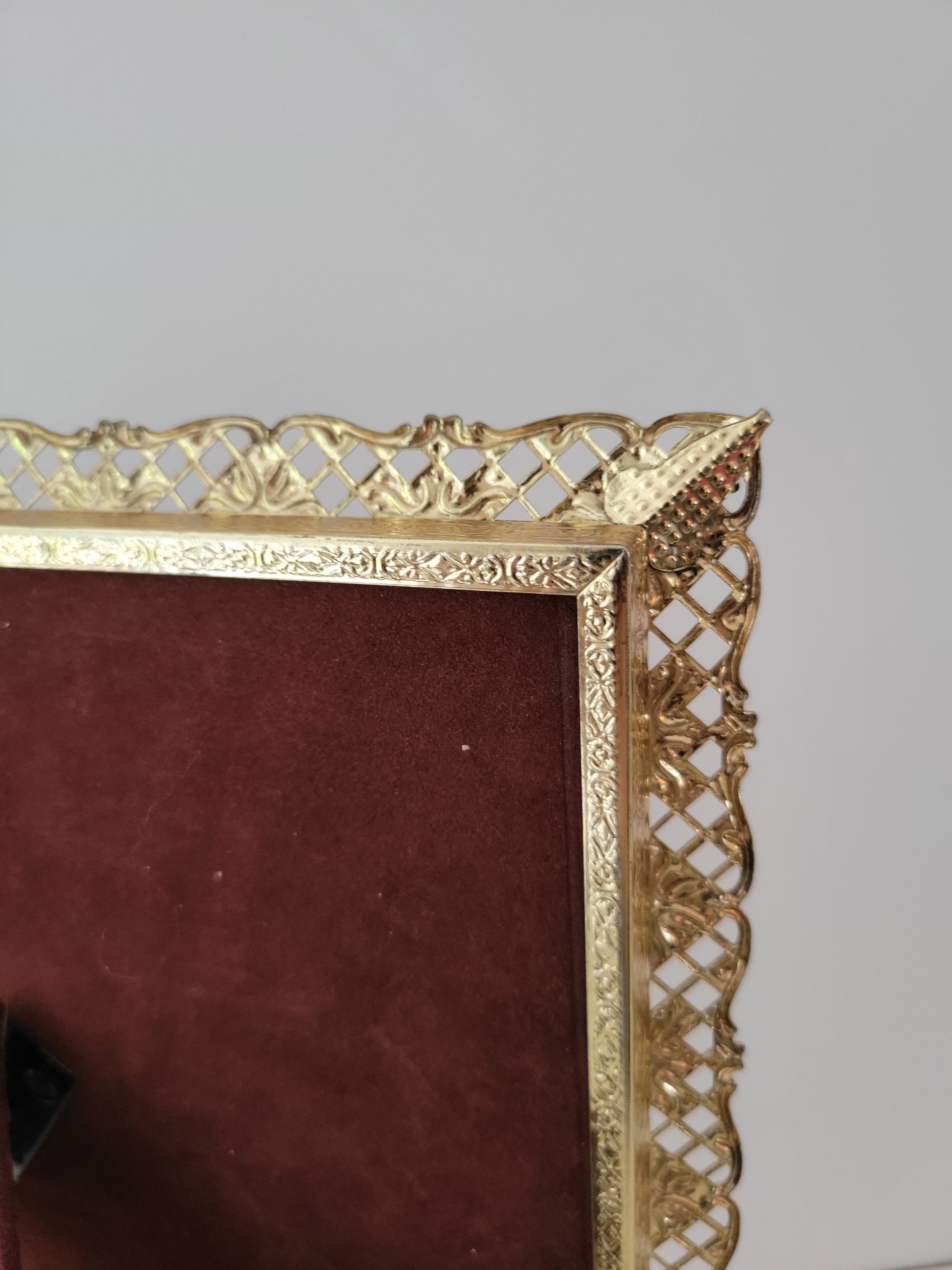 Vintage Metal Filigree Frame — view 6