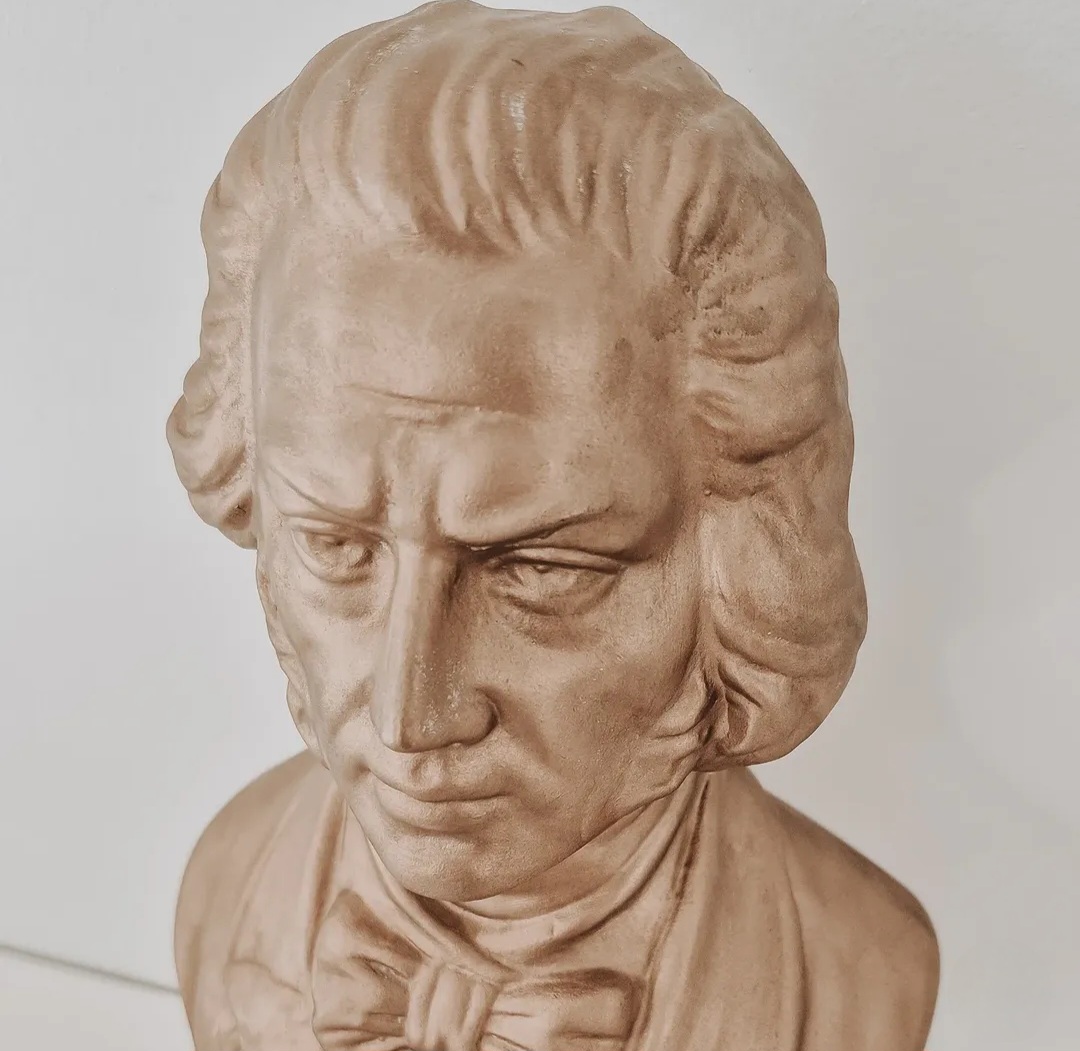 Vintage Plaster Bust of Chopin — view 4