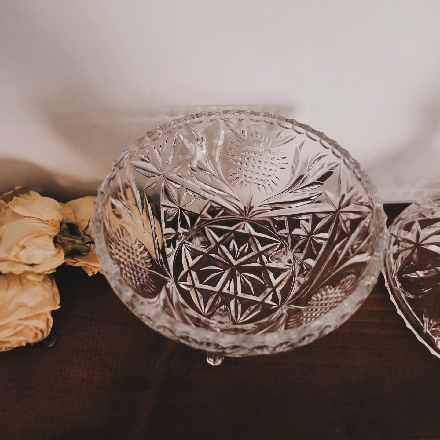 Vintage Cut Crystal Footed Candy Dish — view 5