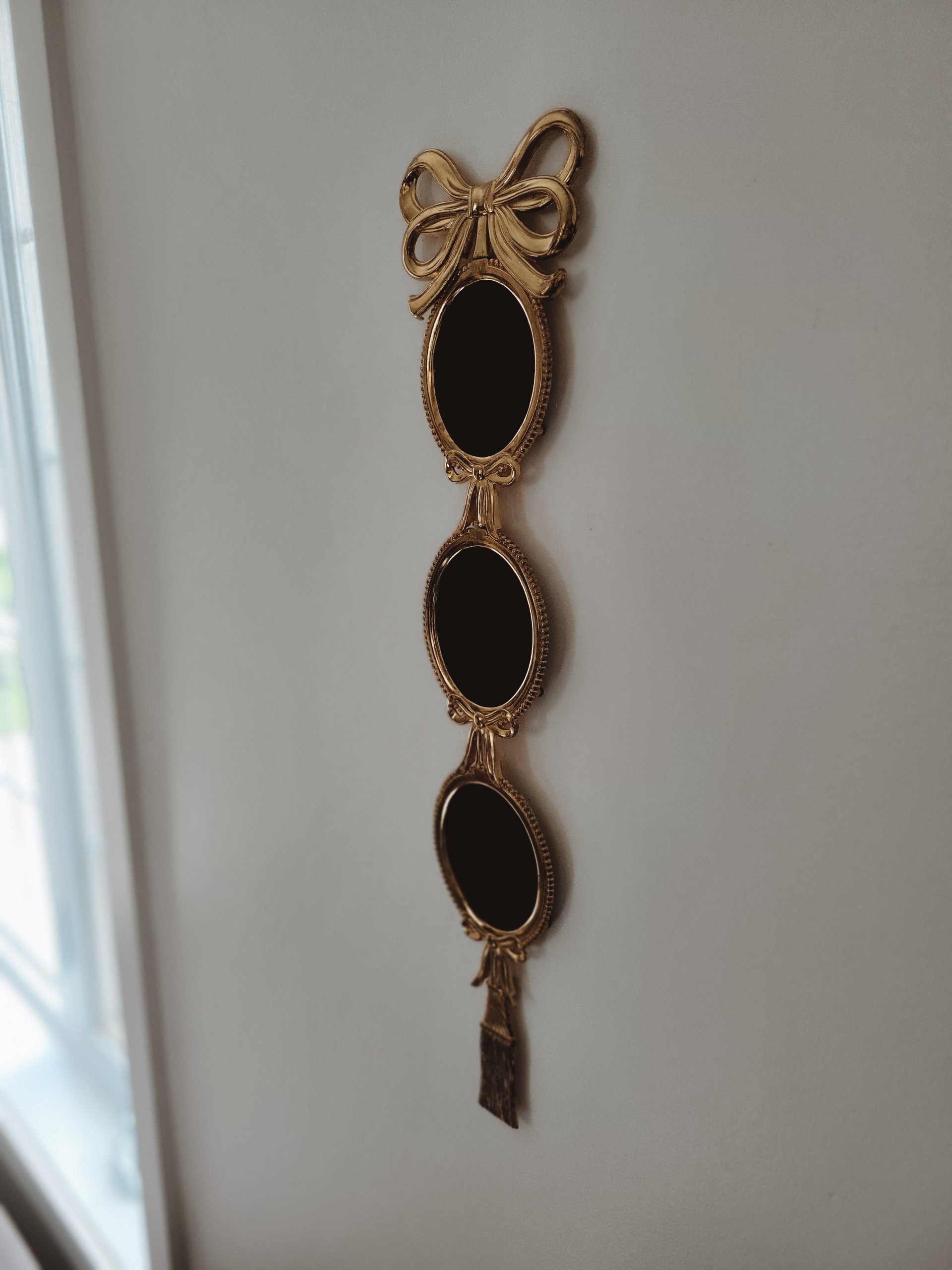 Brass Bows & Tassles Triple Photo Frame — view 4