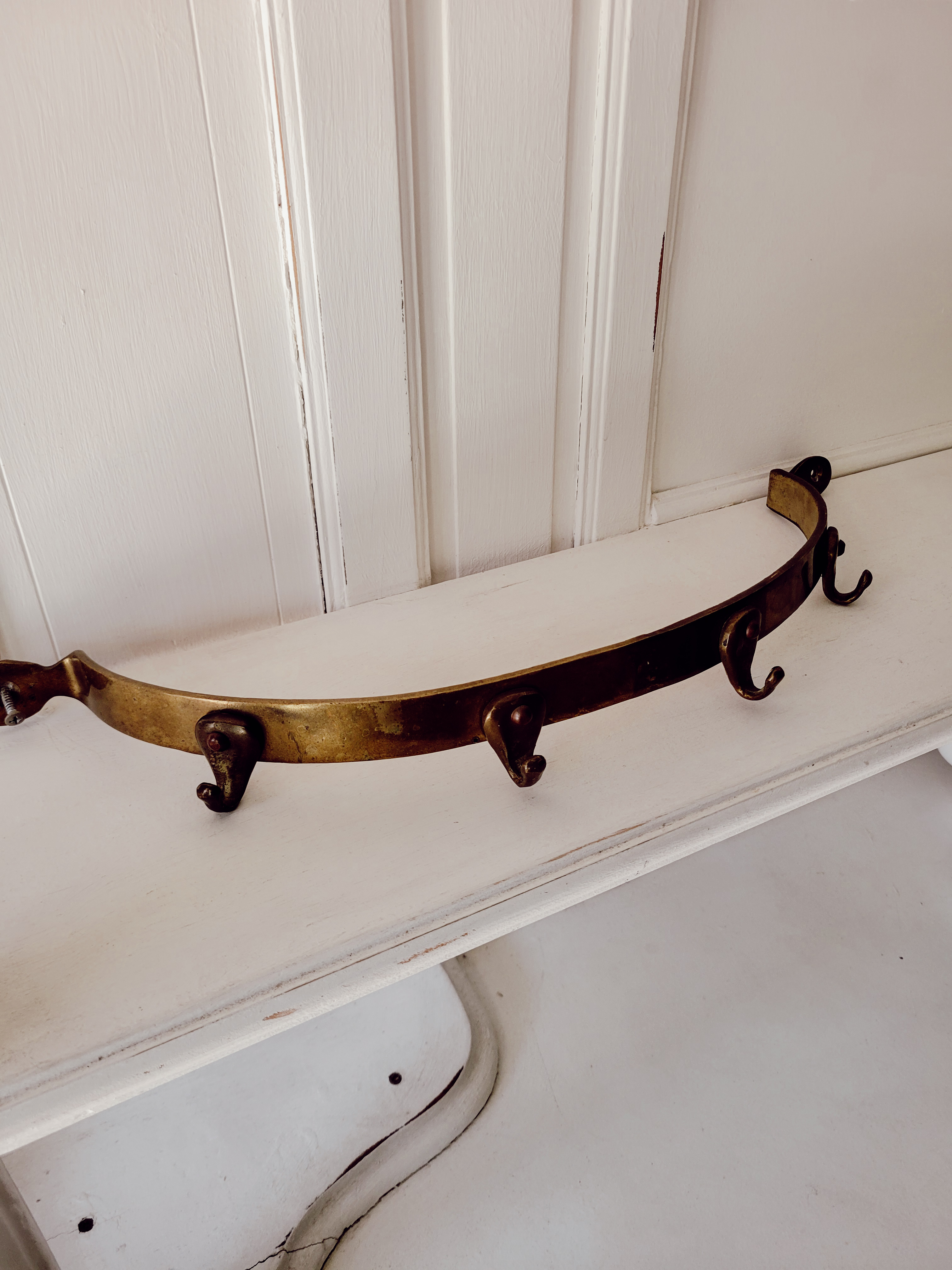 Brass Semi-Circle Pot Rack | 4 hooks