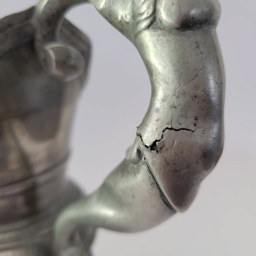 Vintage Art Nouveau Style Pewter Ewer — view 2
