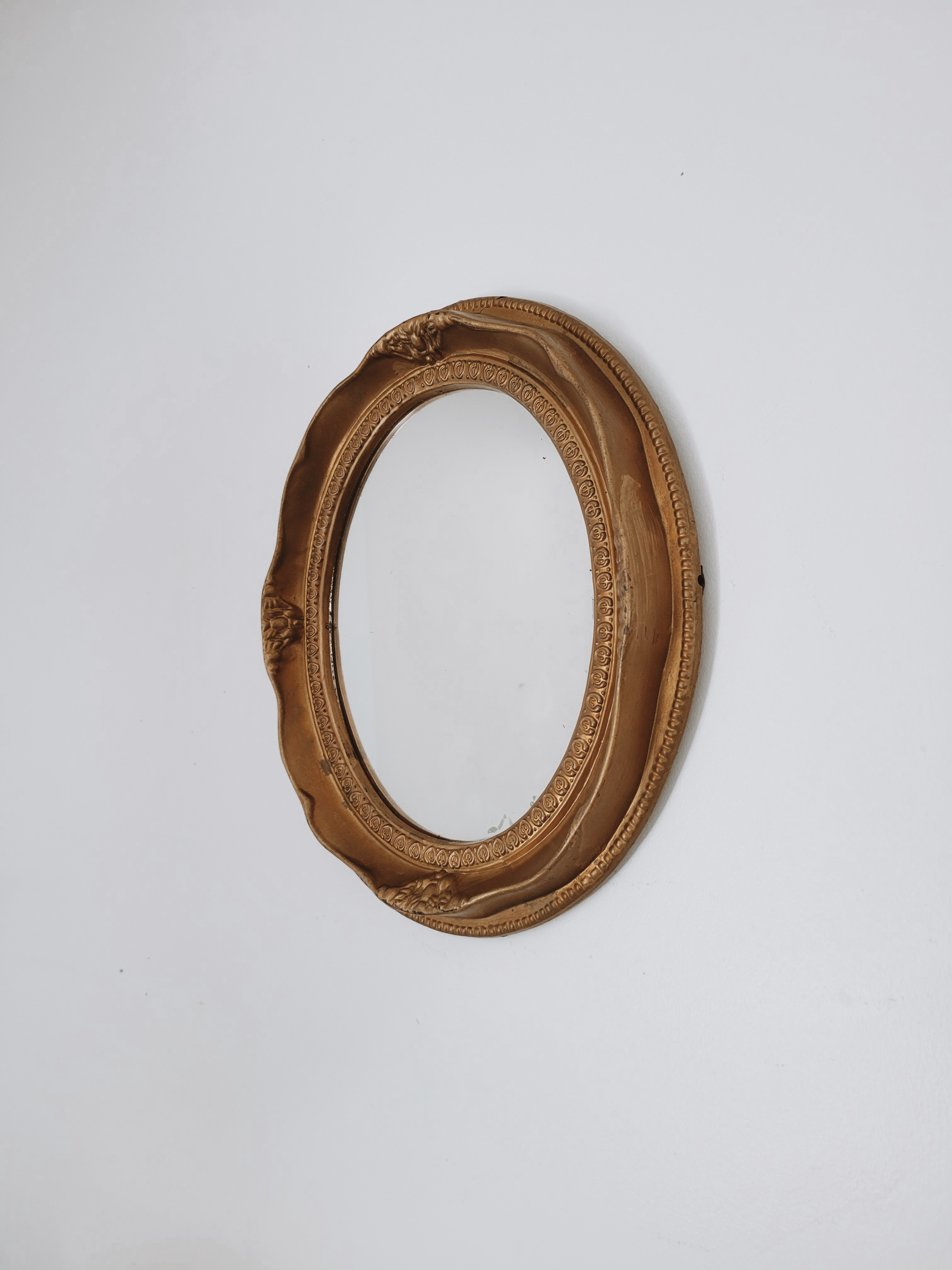 Gold Oval Wall Mirror