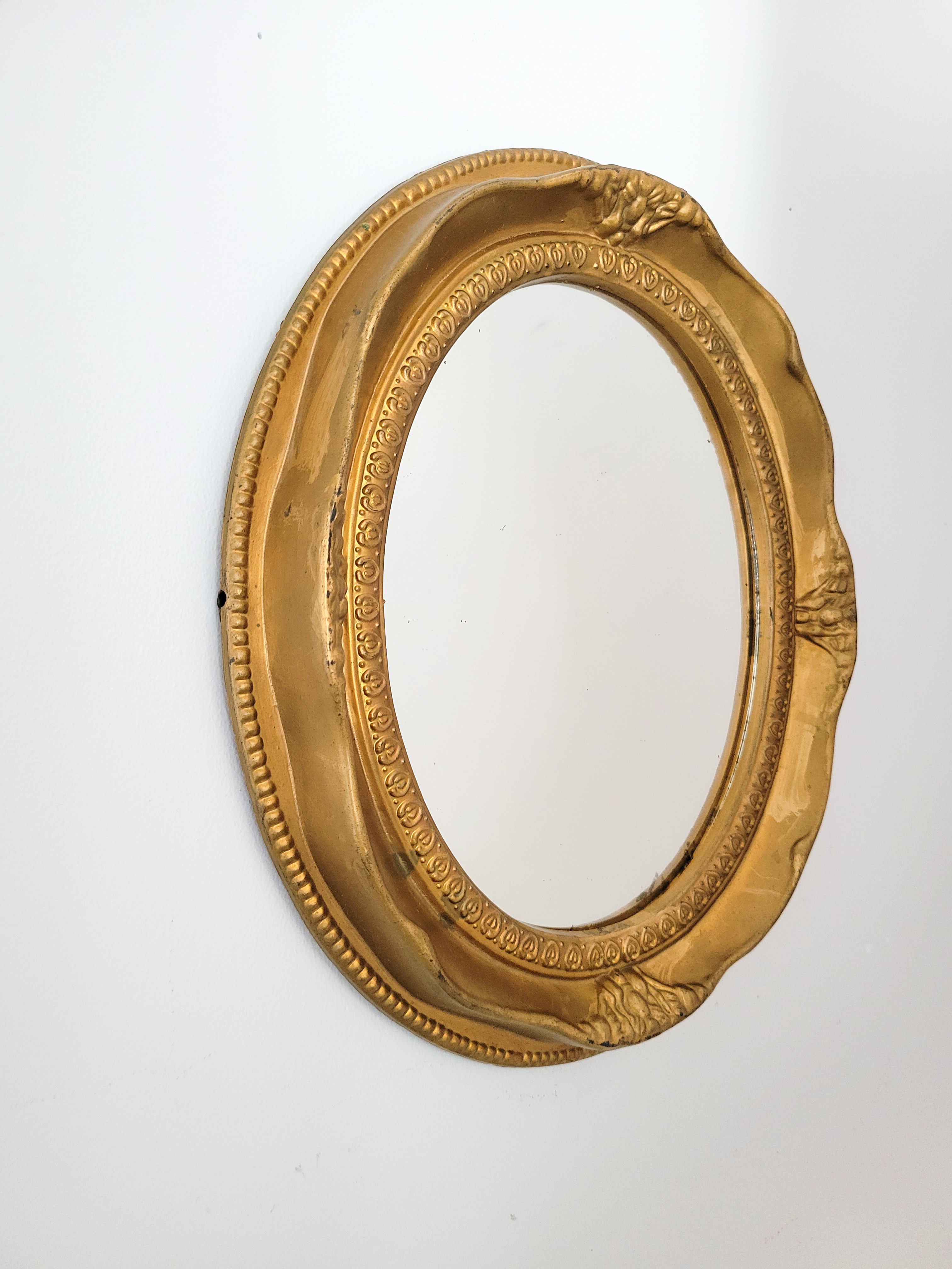 Gold Oval Wall Mirror — view 2