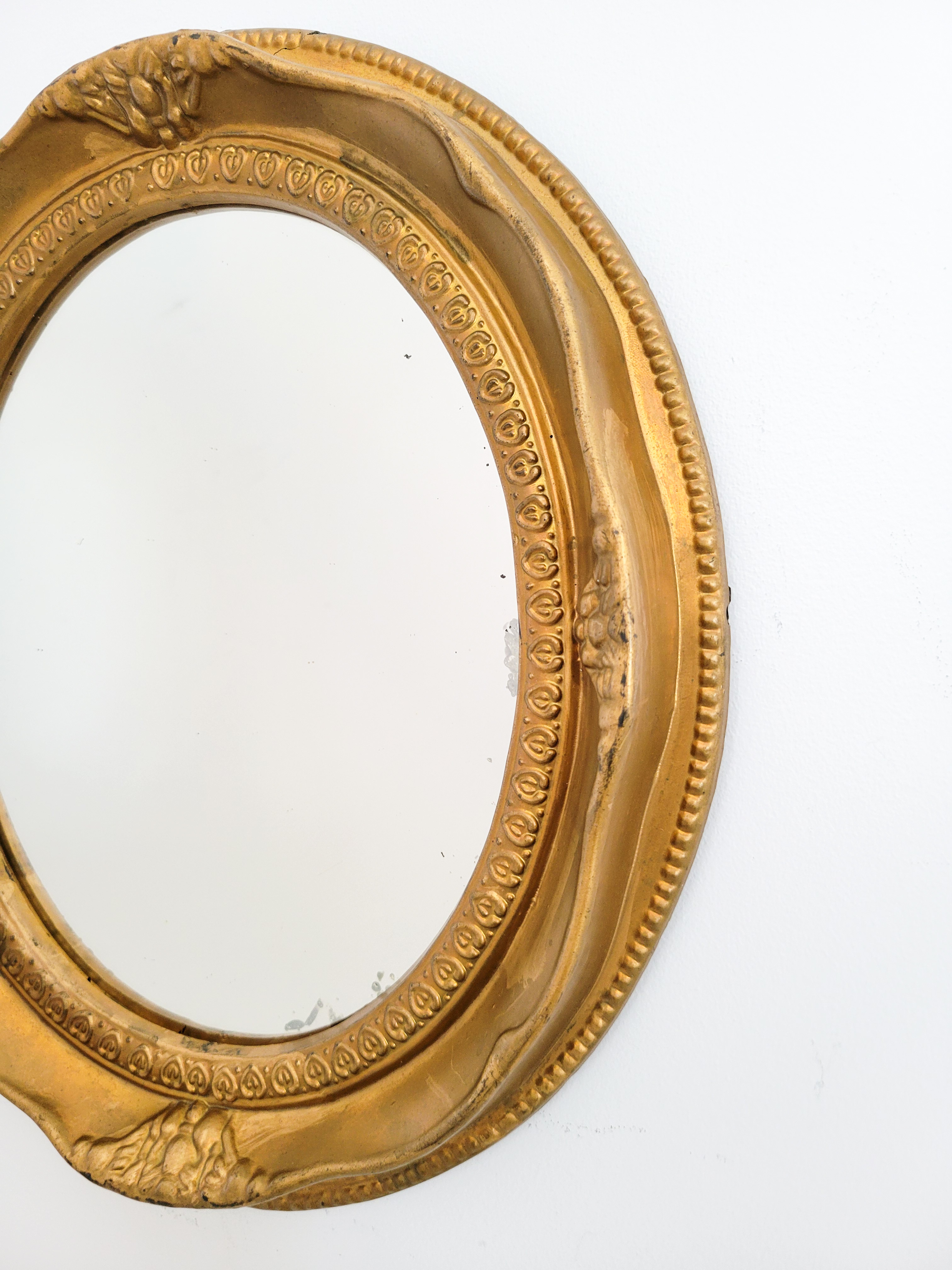Gold Oval Wall Mirror — view 3
