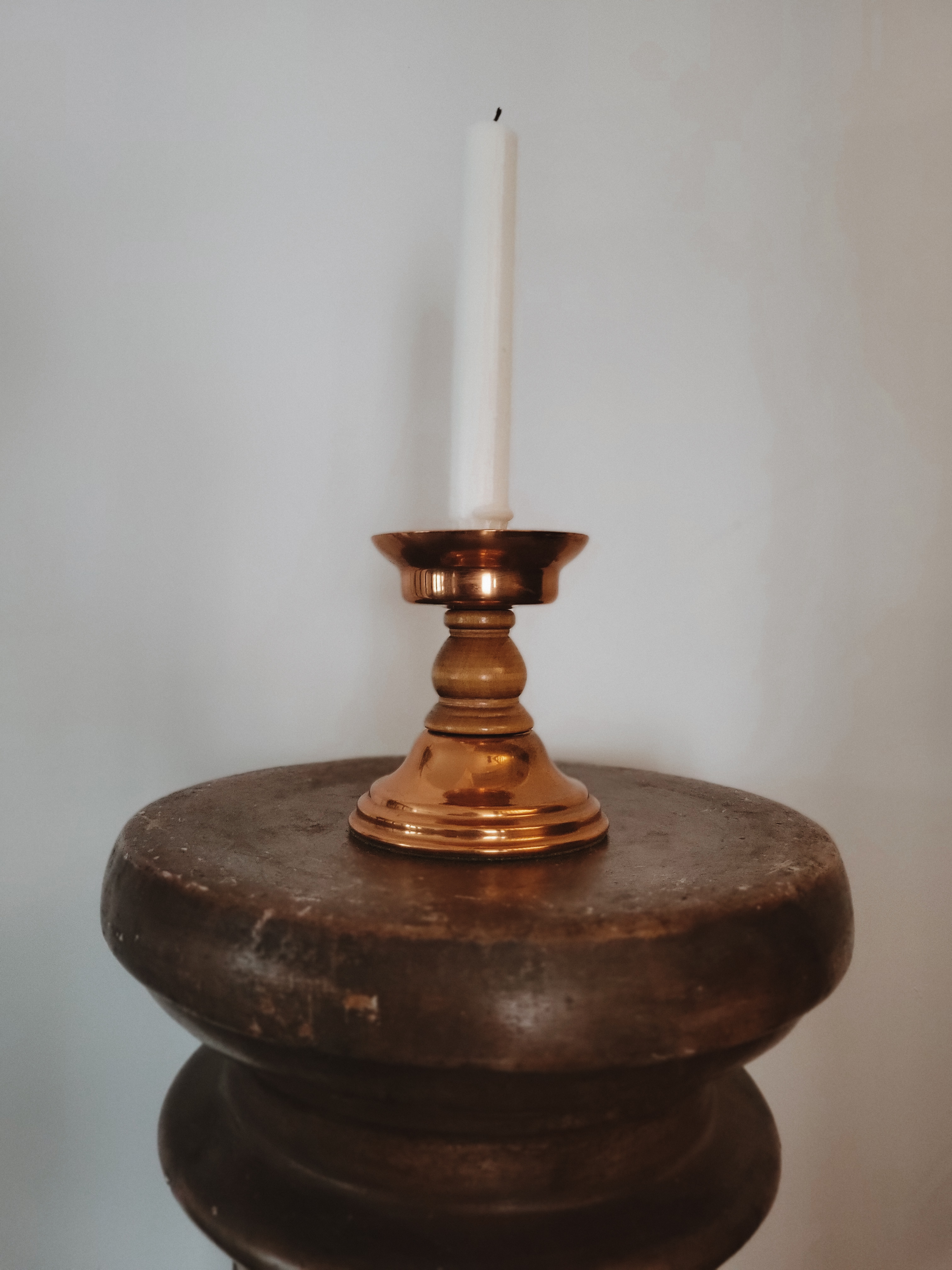 Copper & Wood Candle Holder — view 2