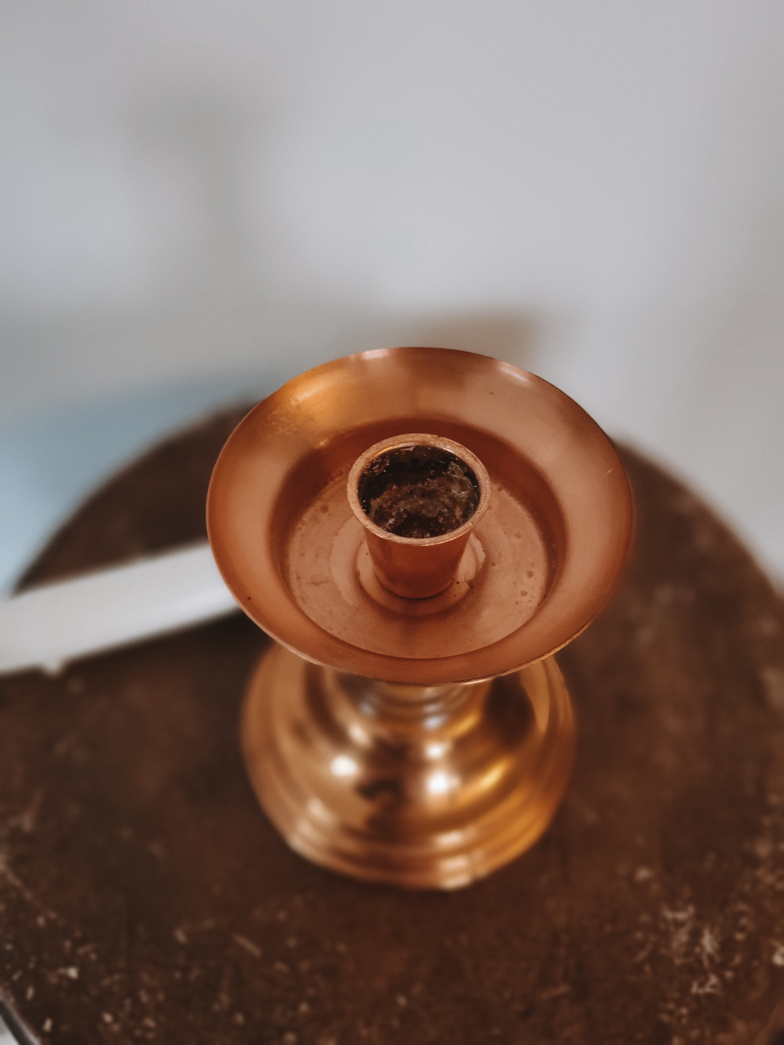 Copper & Wood Candle Holder — view 4
