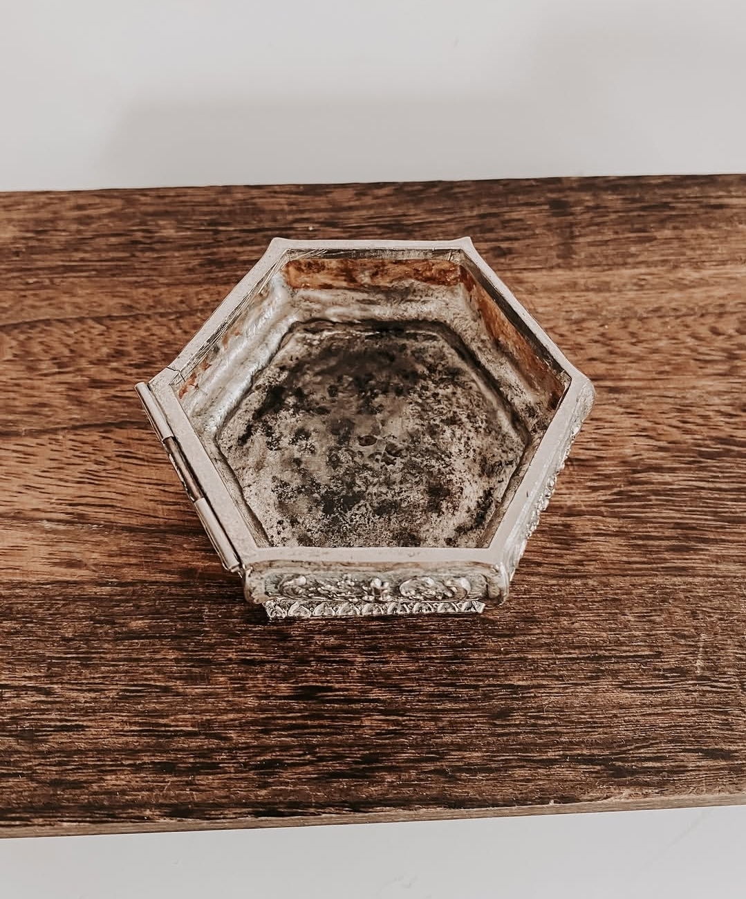Small Vintage Japanese Pewter Dish — view 2