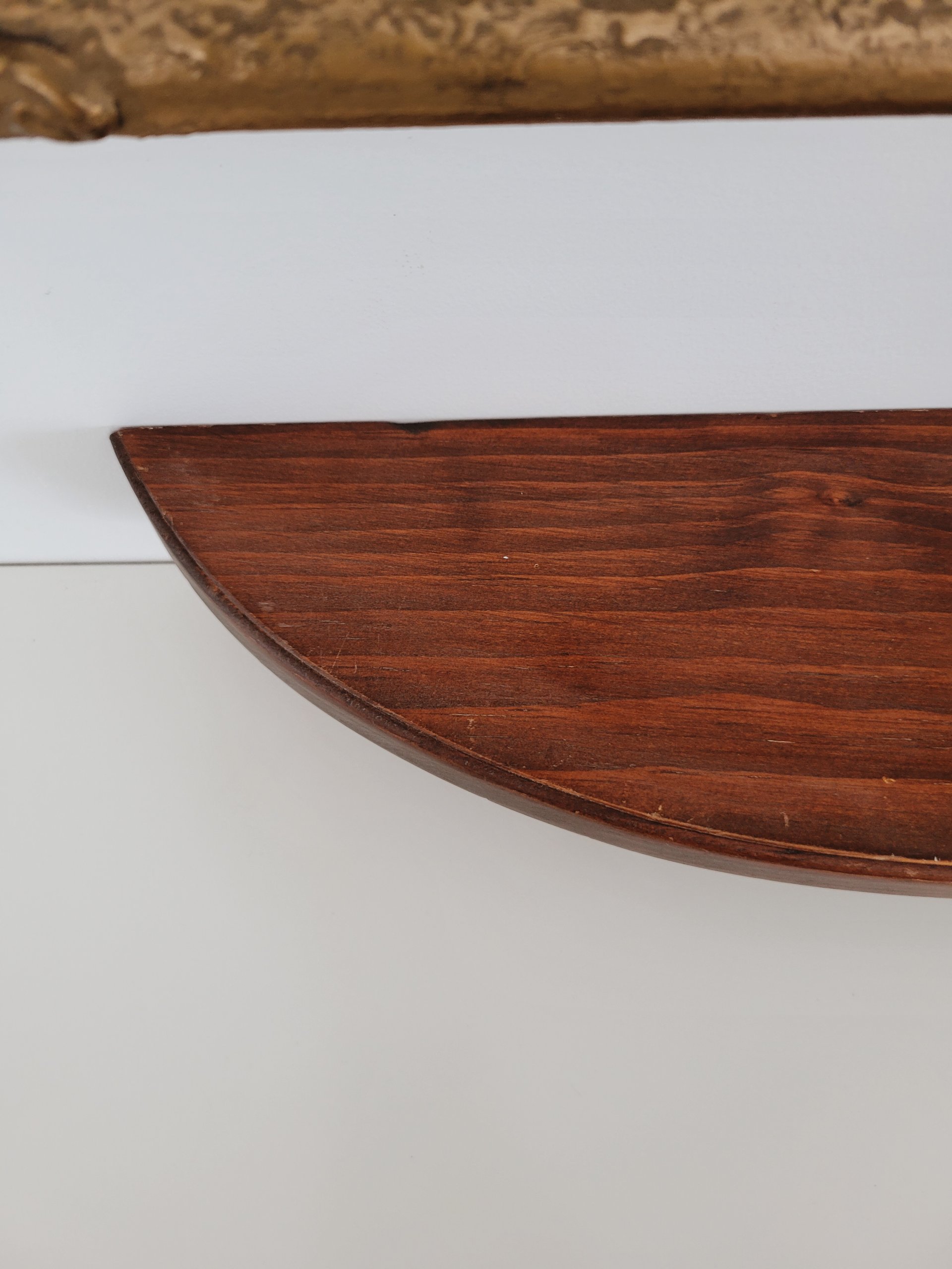 Semicircle Wooden Wall Shelf — view 3