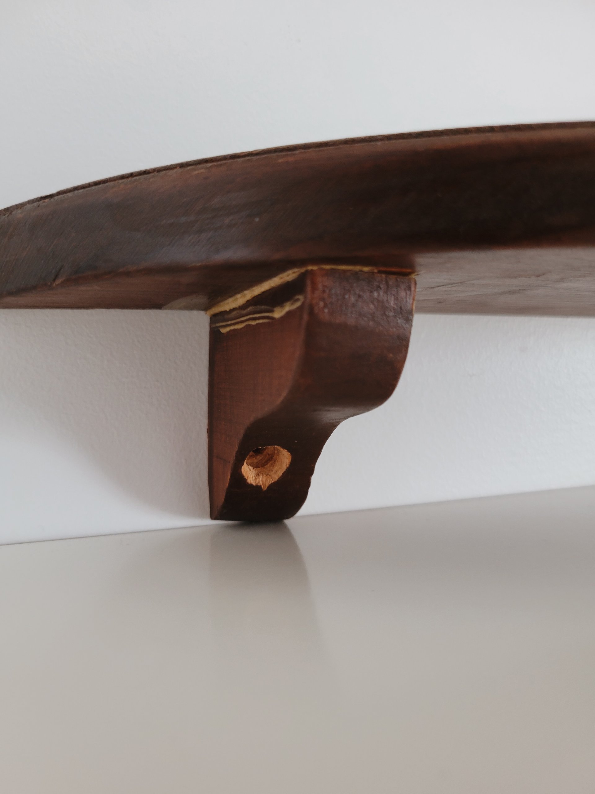 Semicircle Wooden Wall Shelf — view 5