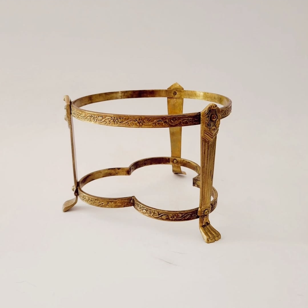 Vintage Andrea by Sadek Brass Claw Foot Stand