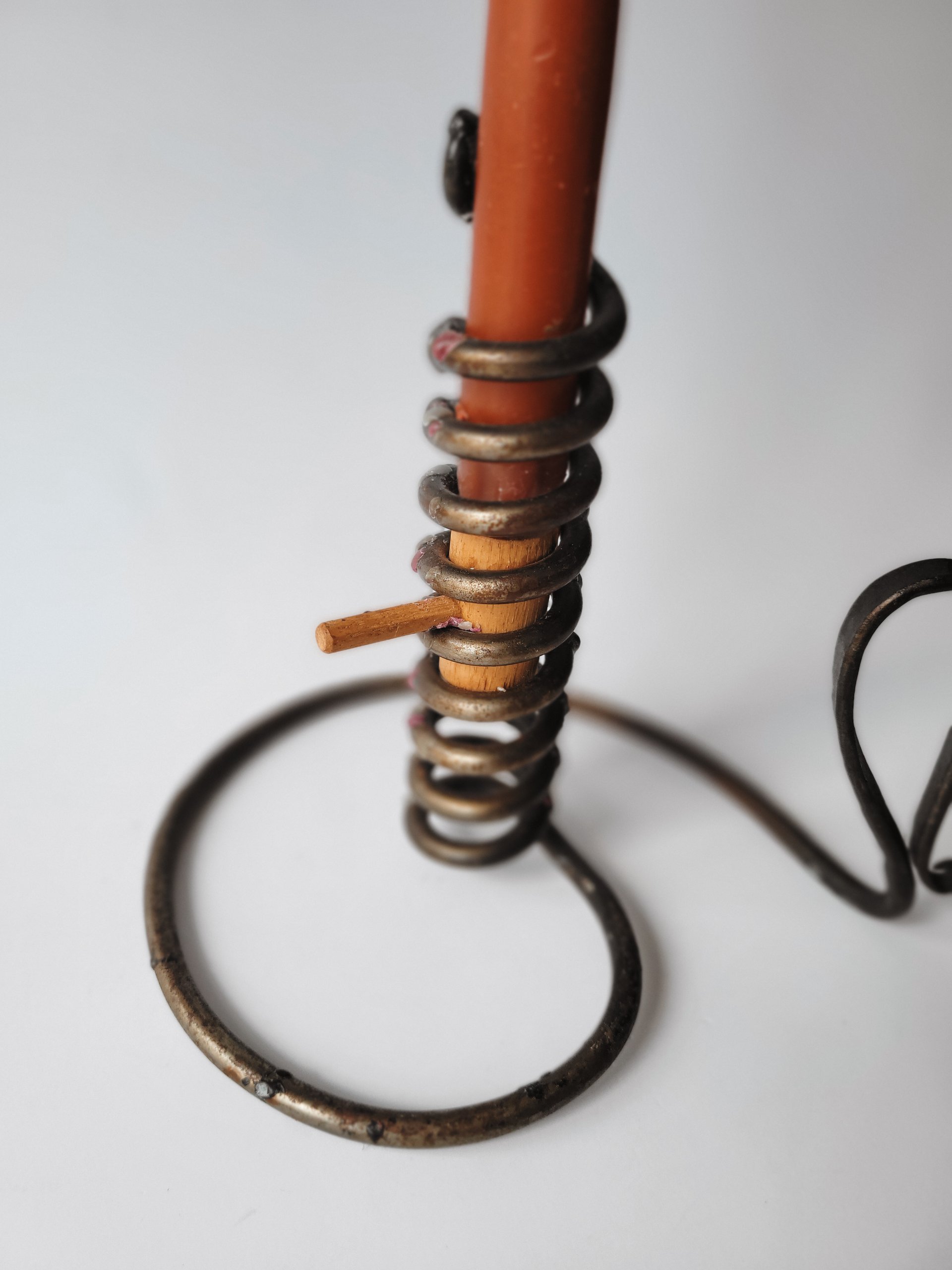 Rustic Spiral Candle Holder — view 2