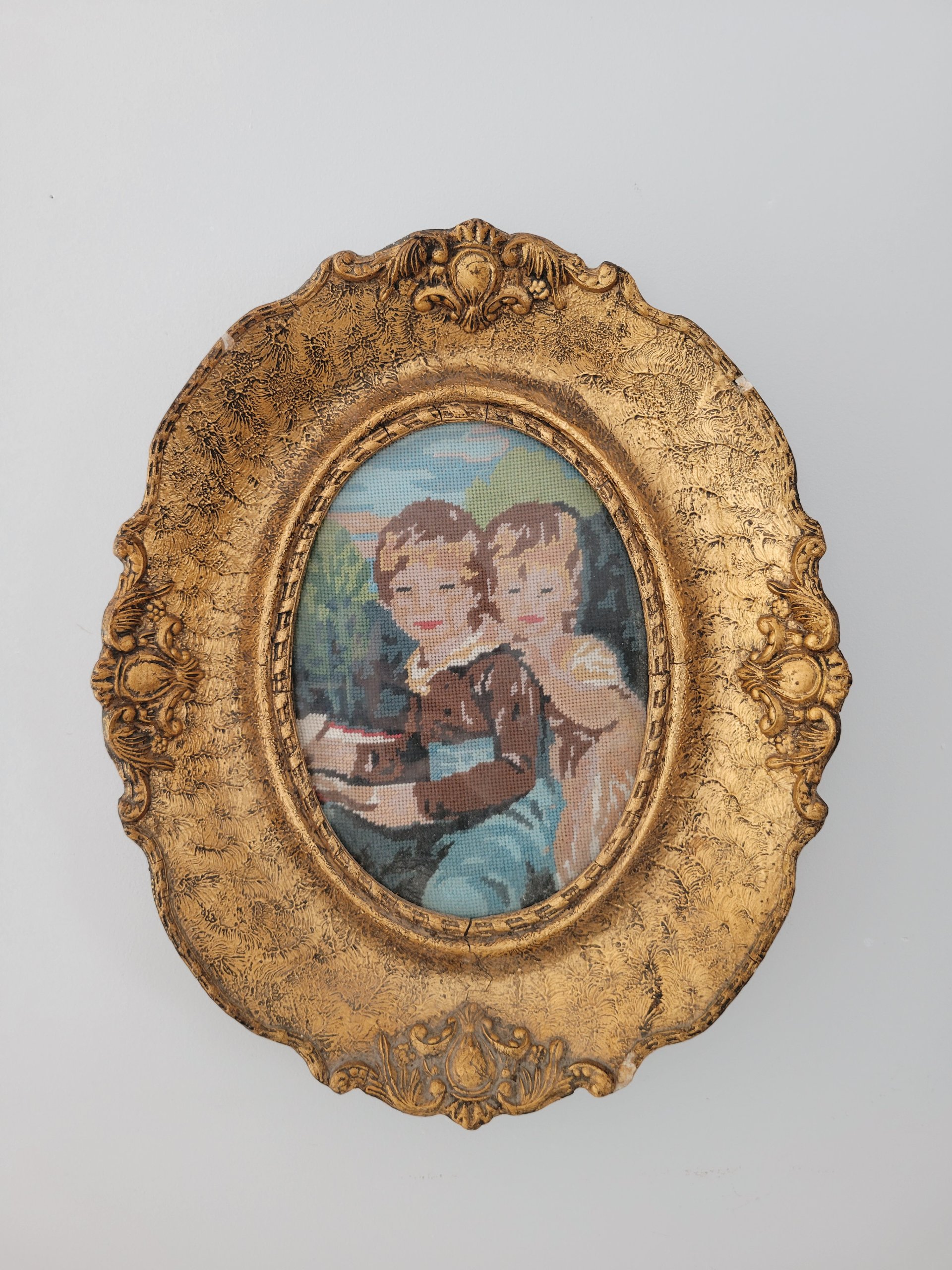 Ornate Framed Needlepoint — view 2
