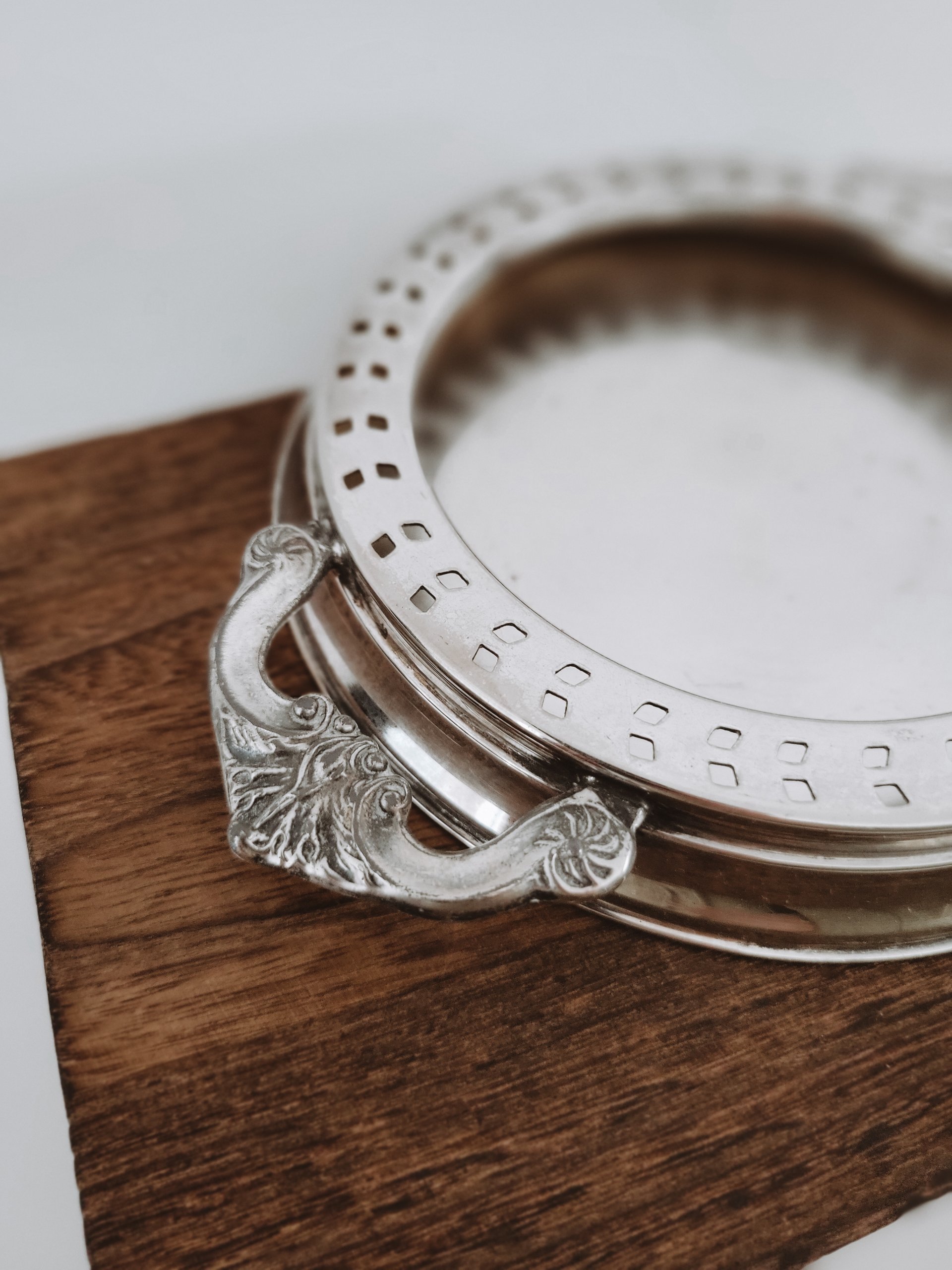 Vintage Silver-plate Wine Stand — view 2