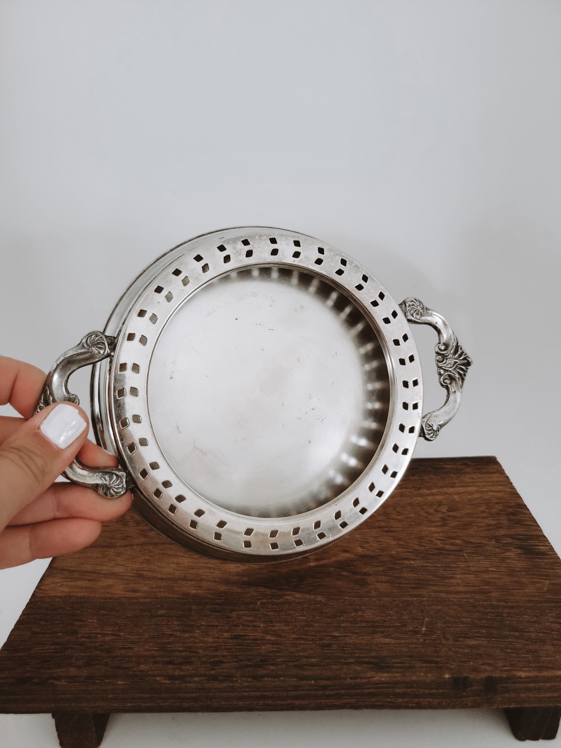 Vintage Silver-plate Wine Stand — view 3