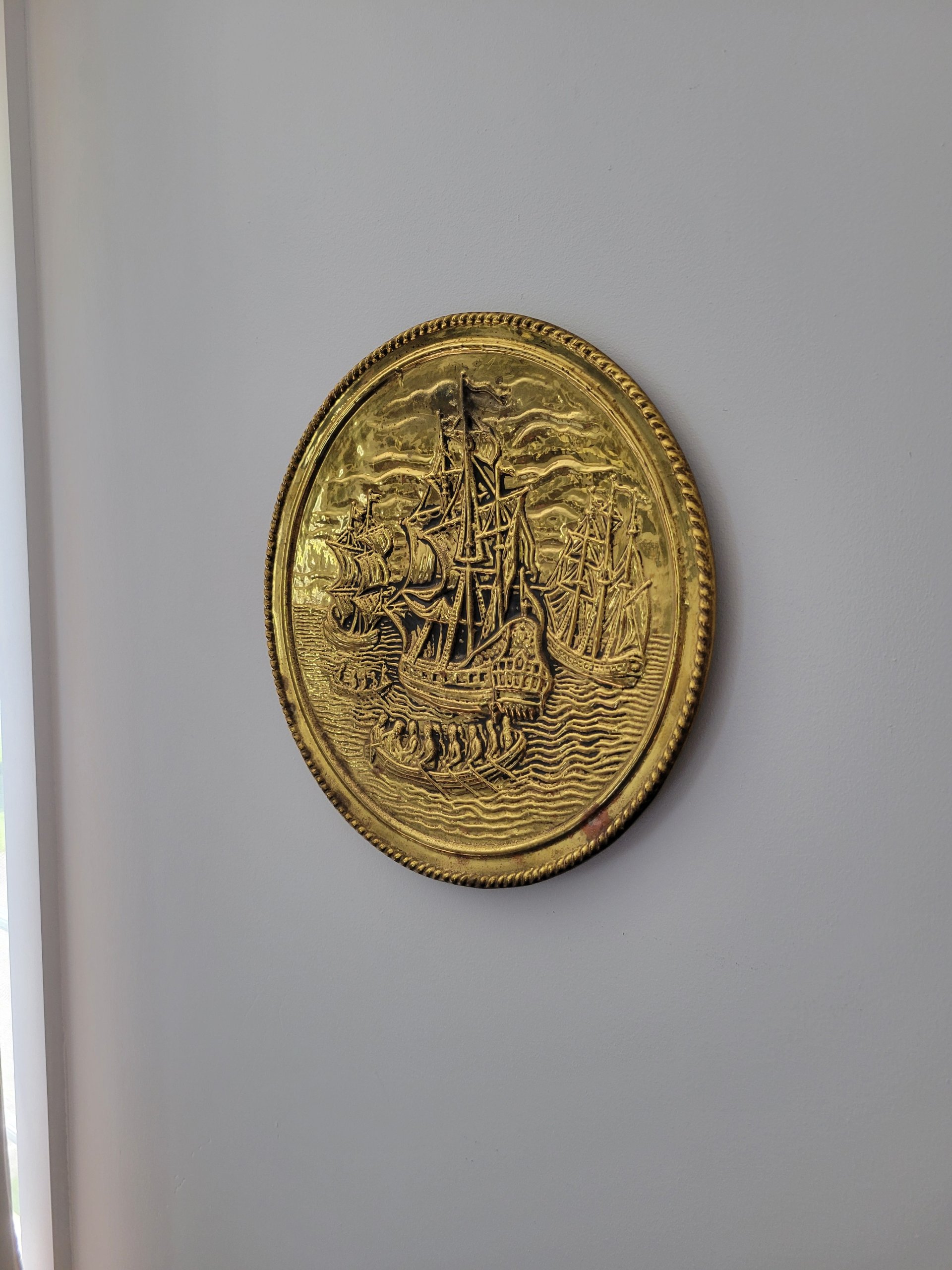 Vintage English Peerage Brass Nautical Plate