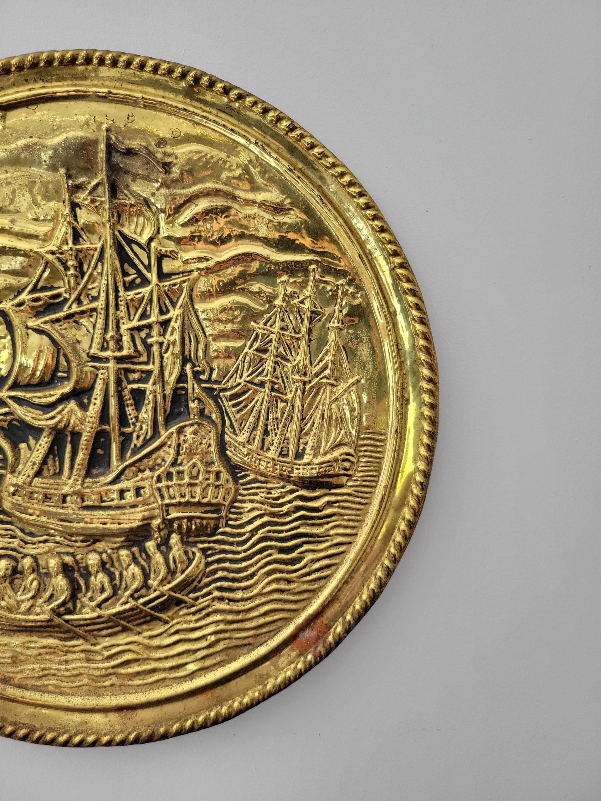 Vintage English Peerage Brass Nautical Plate — view 3