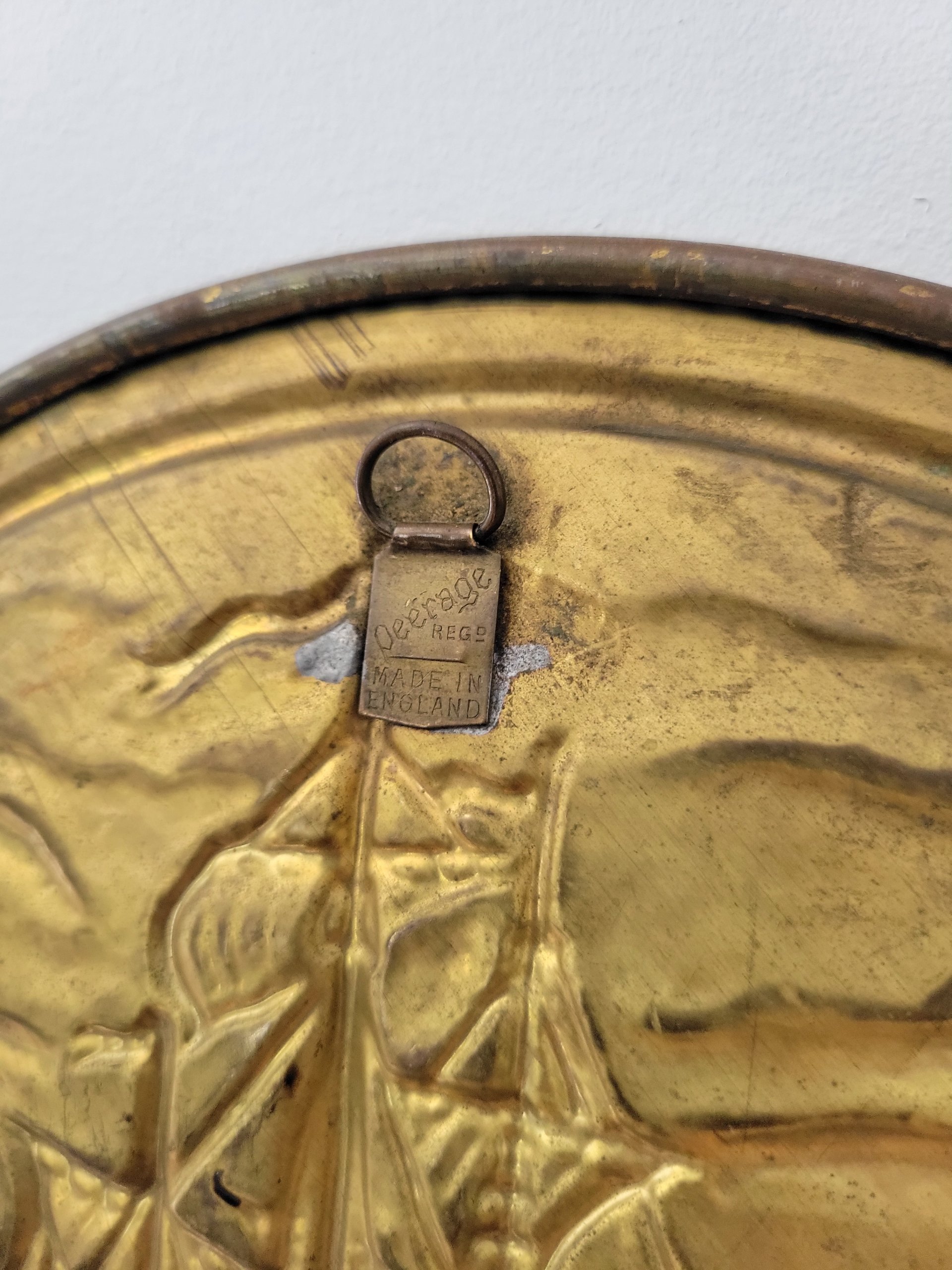 Vintage English Peerage Brass Nautical Plate — view 4