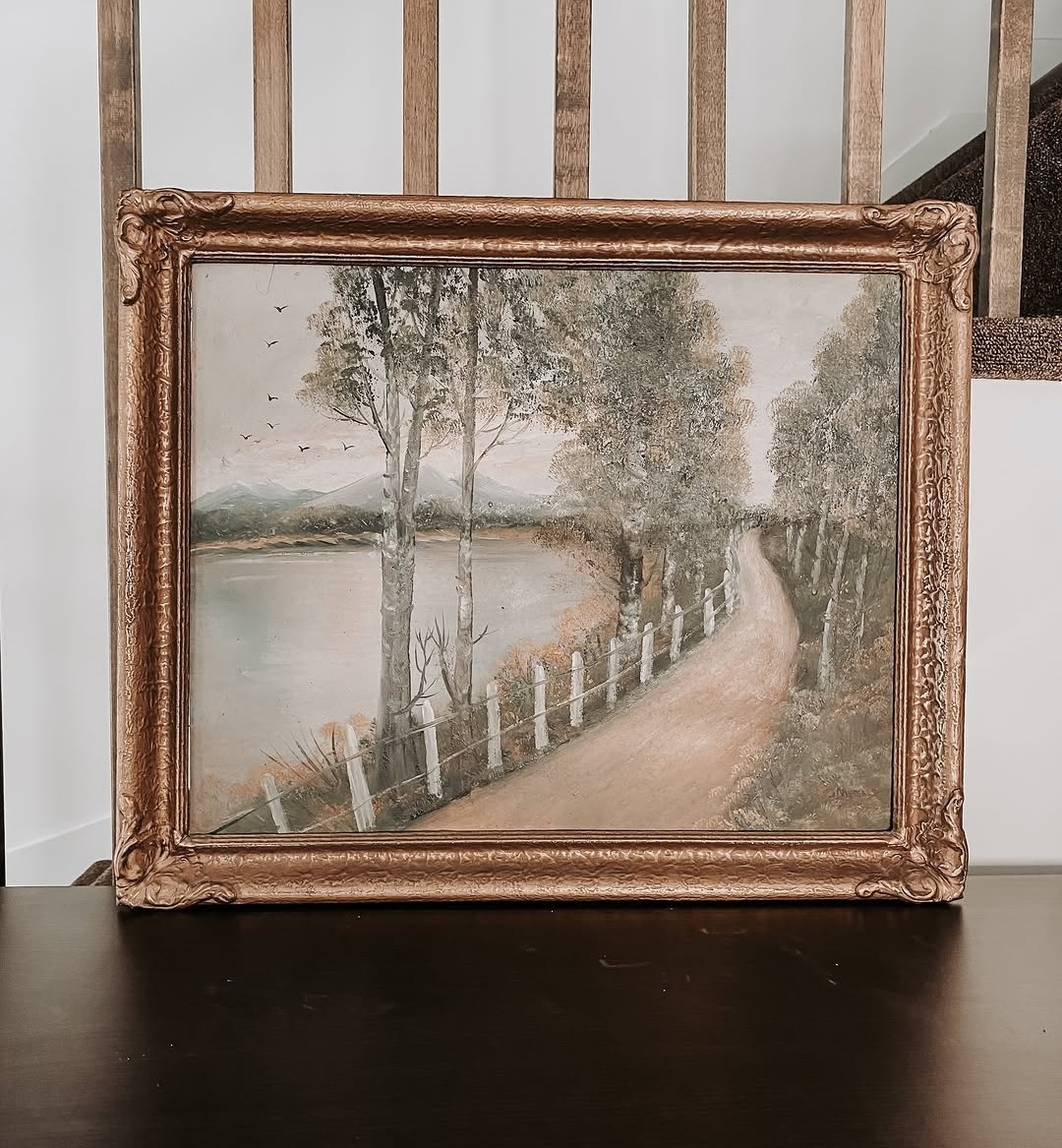 Vintage Signed Oil Landscape Painting