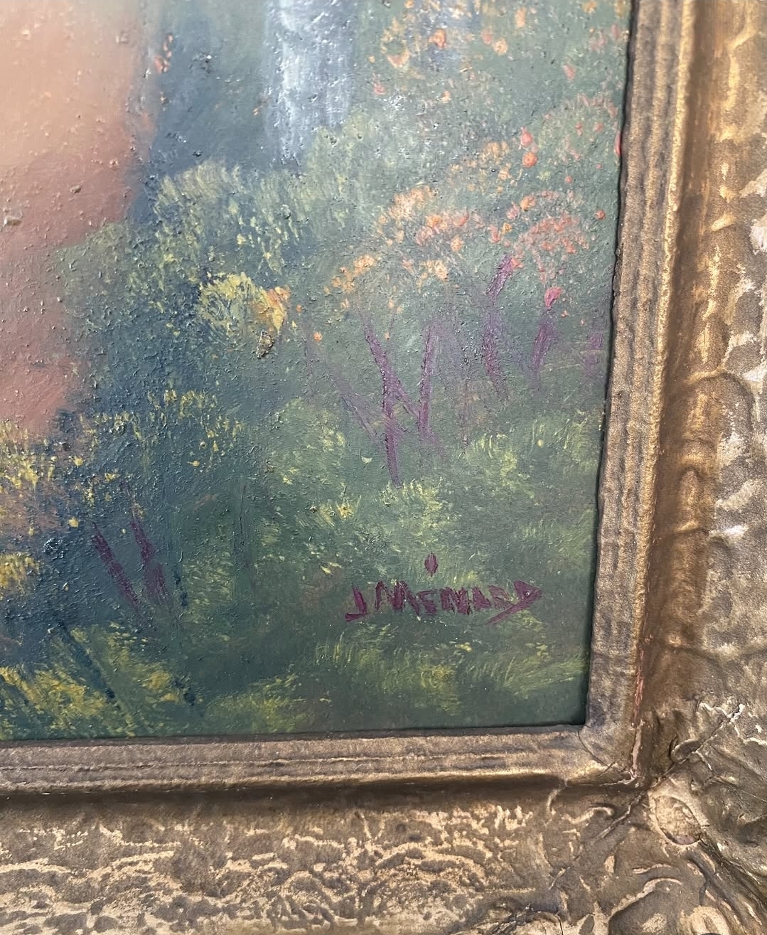 Vintage Signed Oil Landscape Painting — view 4