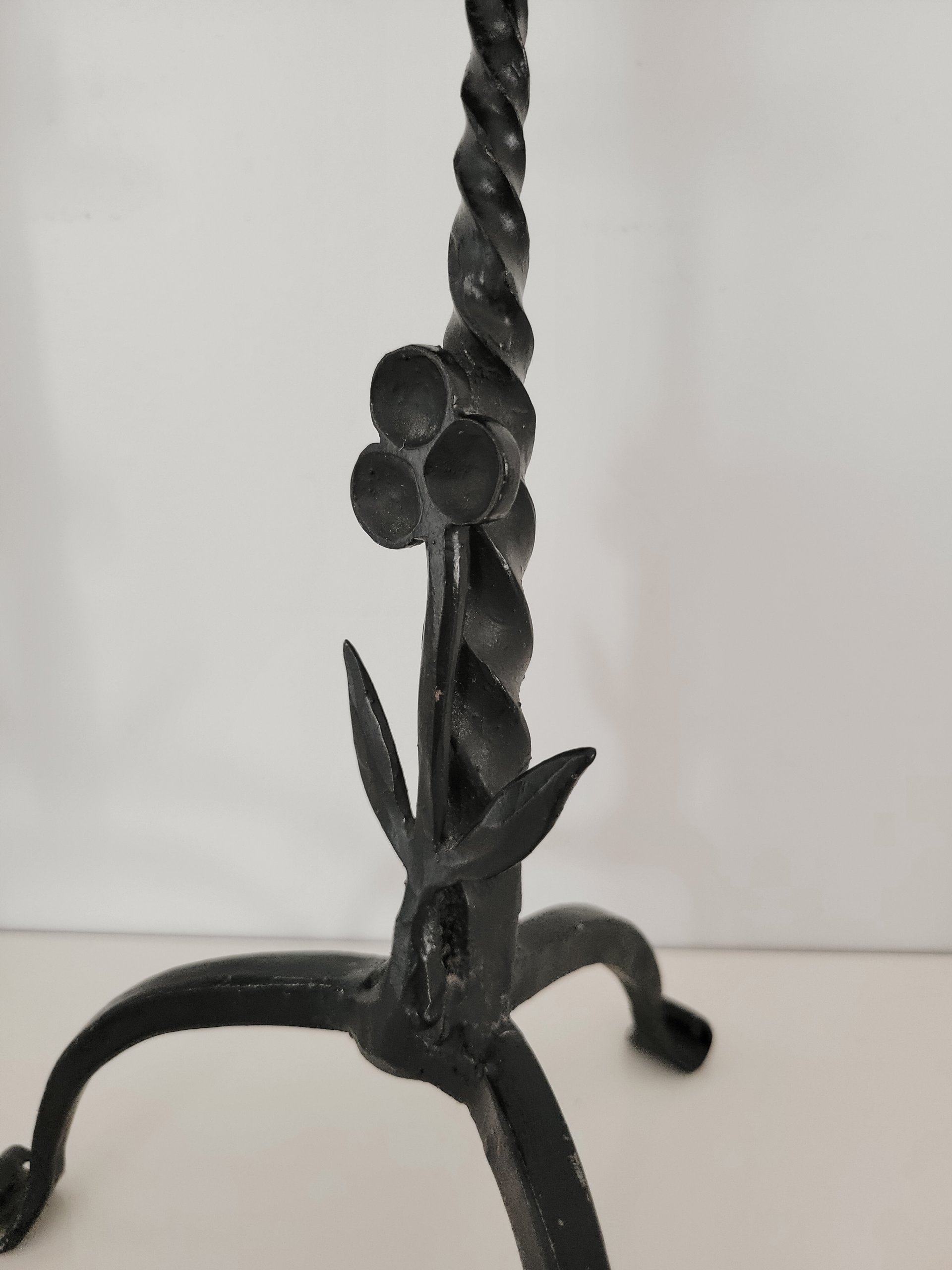 Pair of Wrought Iron Candle Holders — view 3