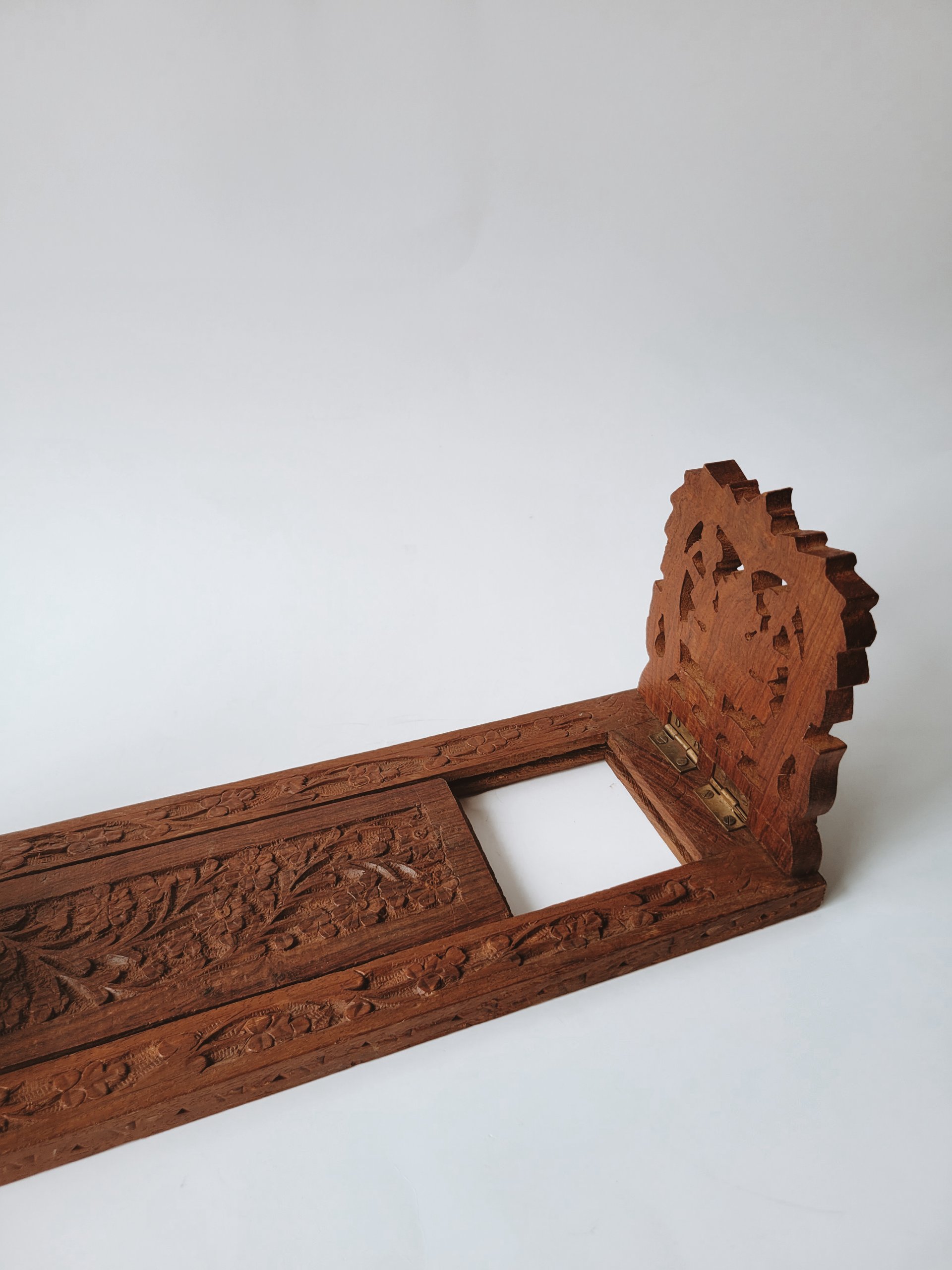 Carved Wood Expandable Bookend — view 2