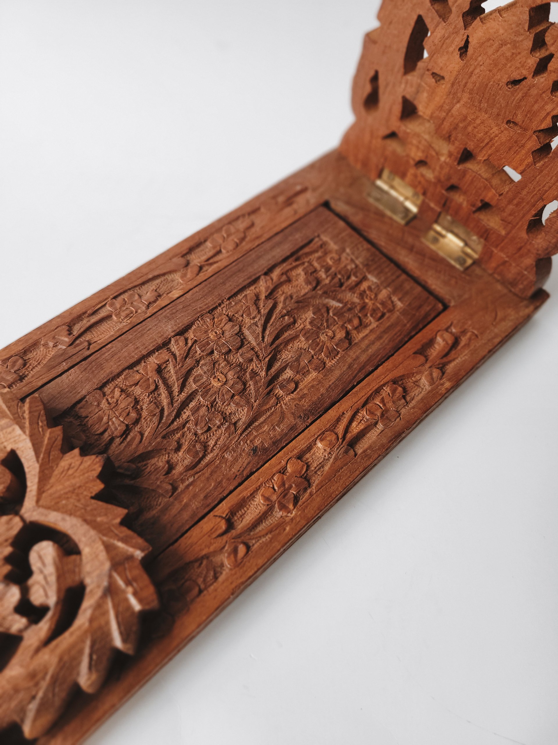 Carved Wood Expandable Bookend — view 3