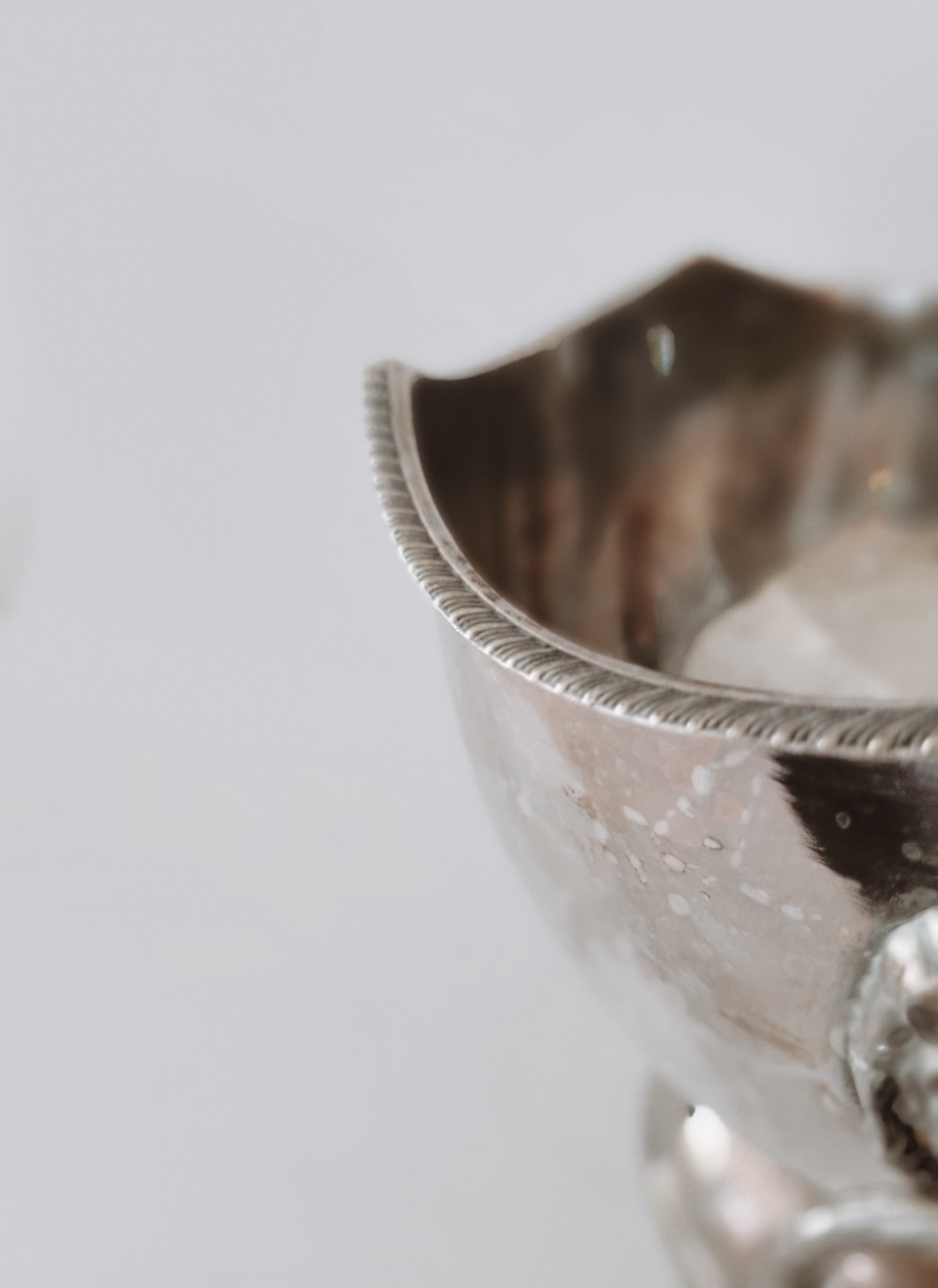 Vintage Lion Head Bowl on Pedestal — view 3