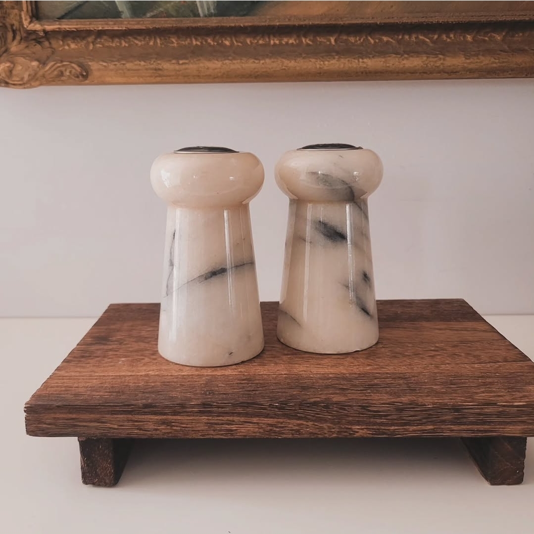 Vintage Marble S&P Shakers