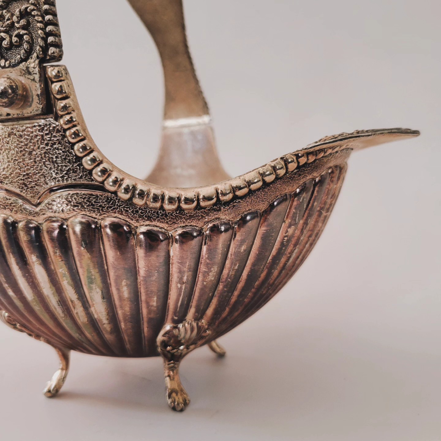 Vintage Silver-Plated Footed Basket — view 2