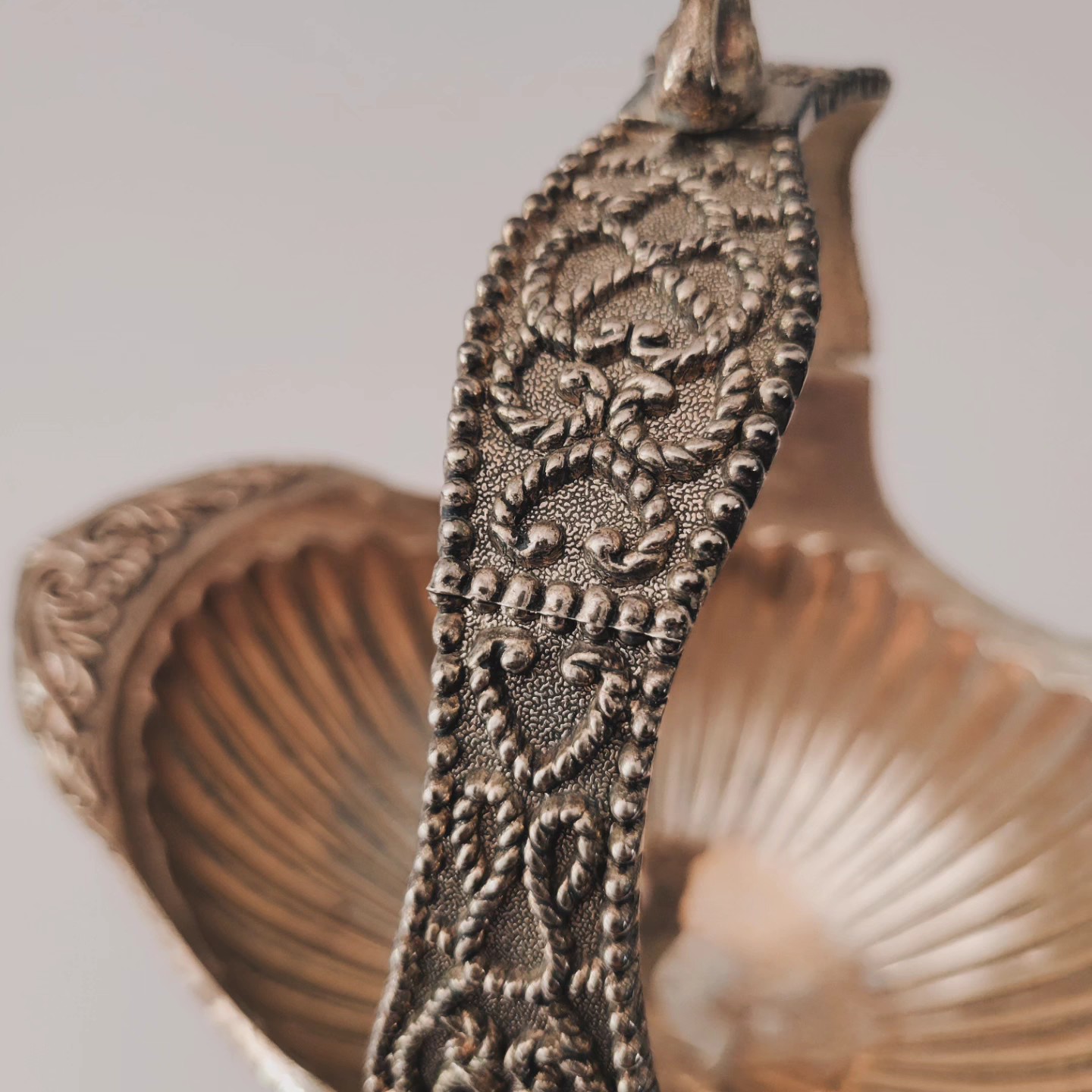 Vintage Silver-Plated Footed Basket — view 4