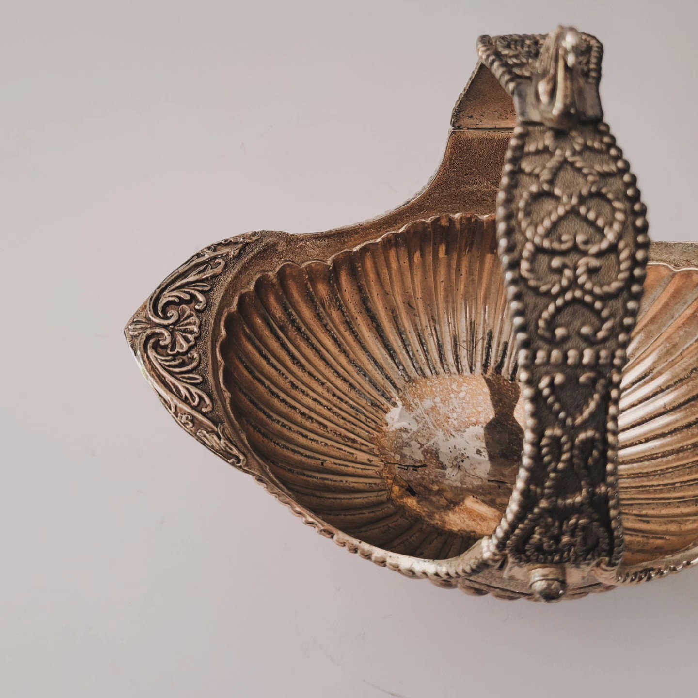 Vintage Silver-Plated Footed Basket — view 8