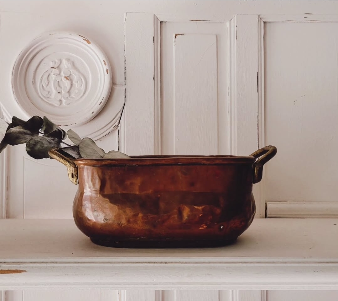 Antique Copper Jardinière