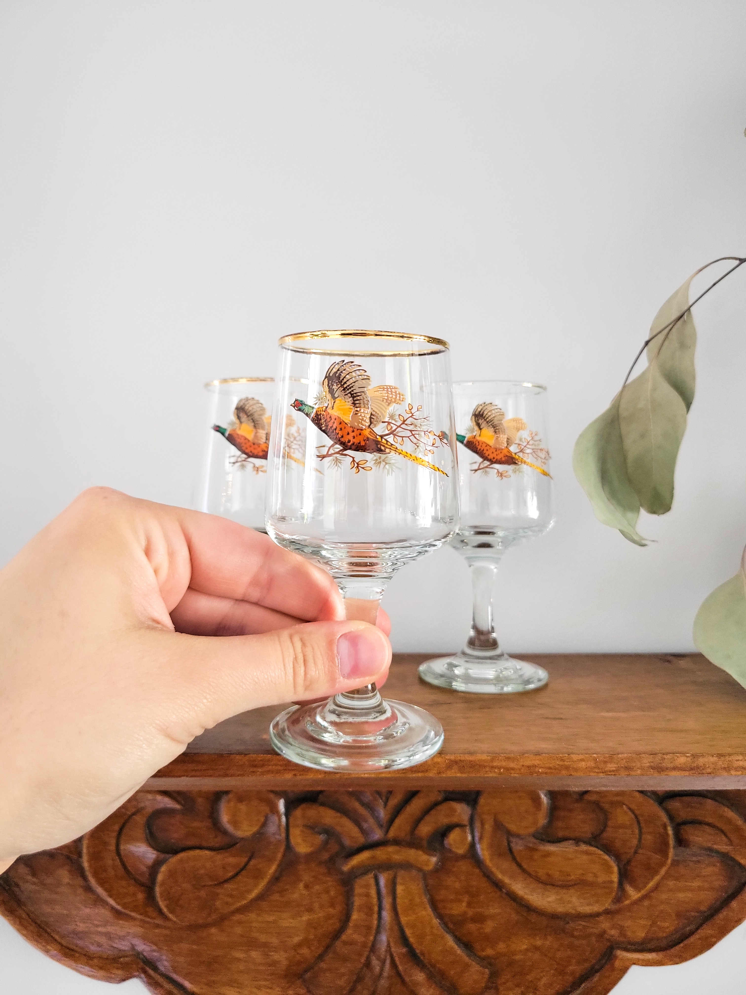 Vintage Pheasant Glasses — view 4
