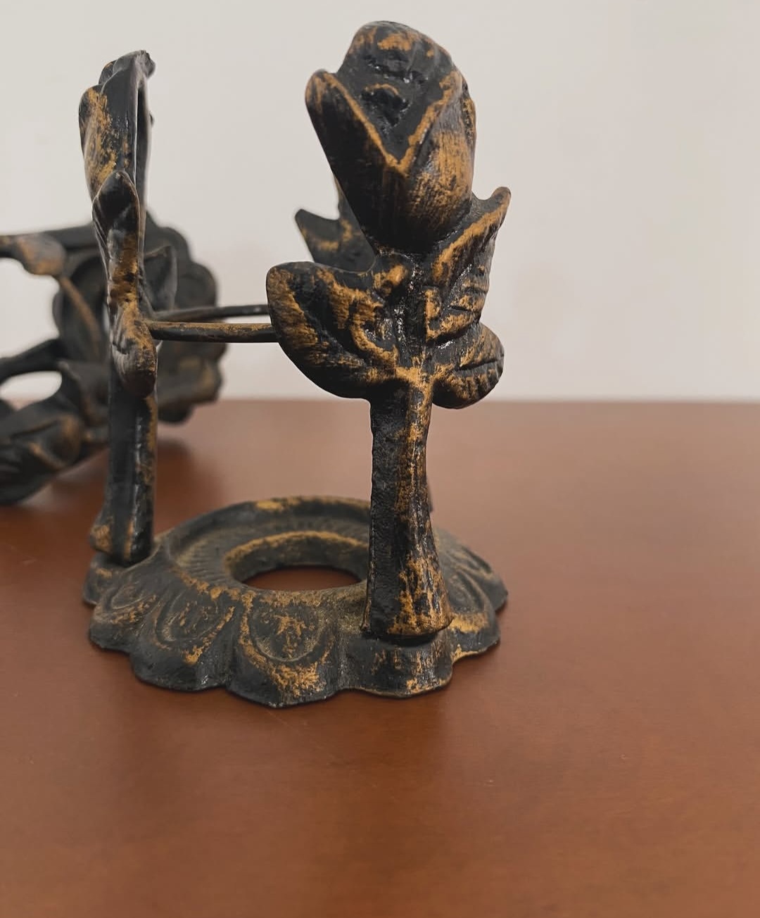 Pair of Cast Iron Candle Holders — view 3