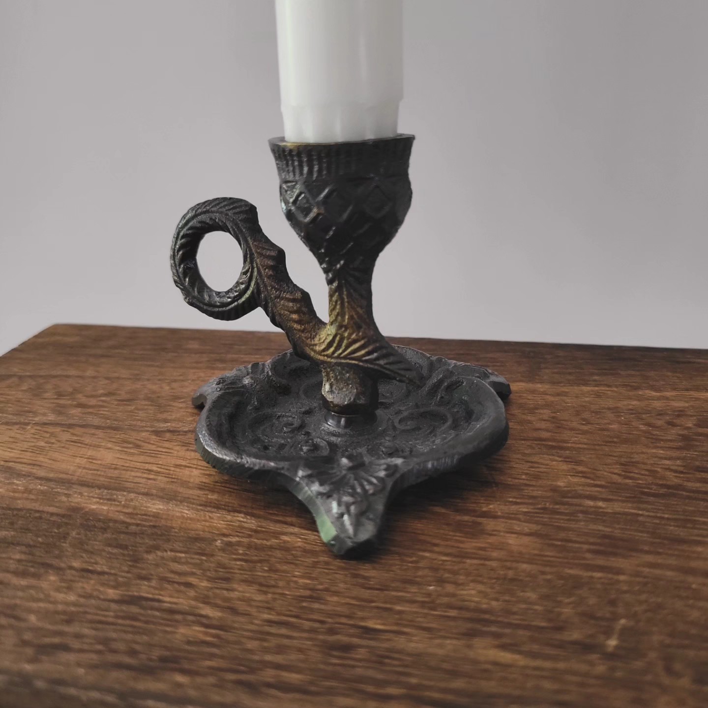 Cast Iron Taper Candle Holder