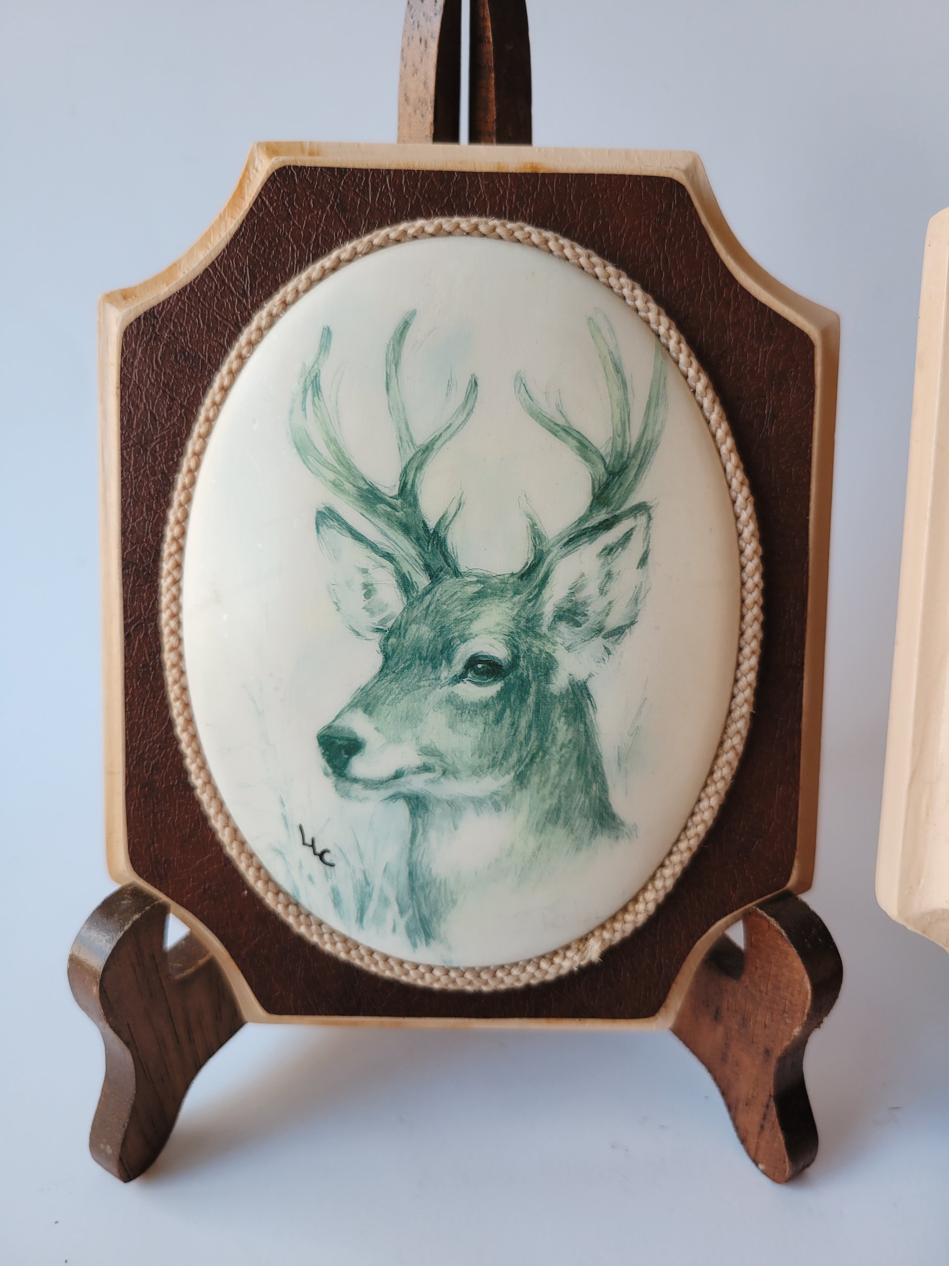 Pair Deer Wall Plaques — view 3