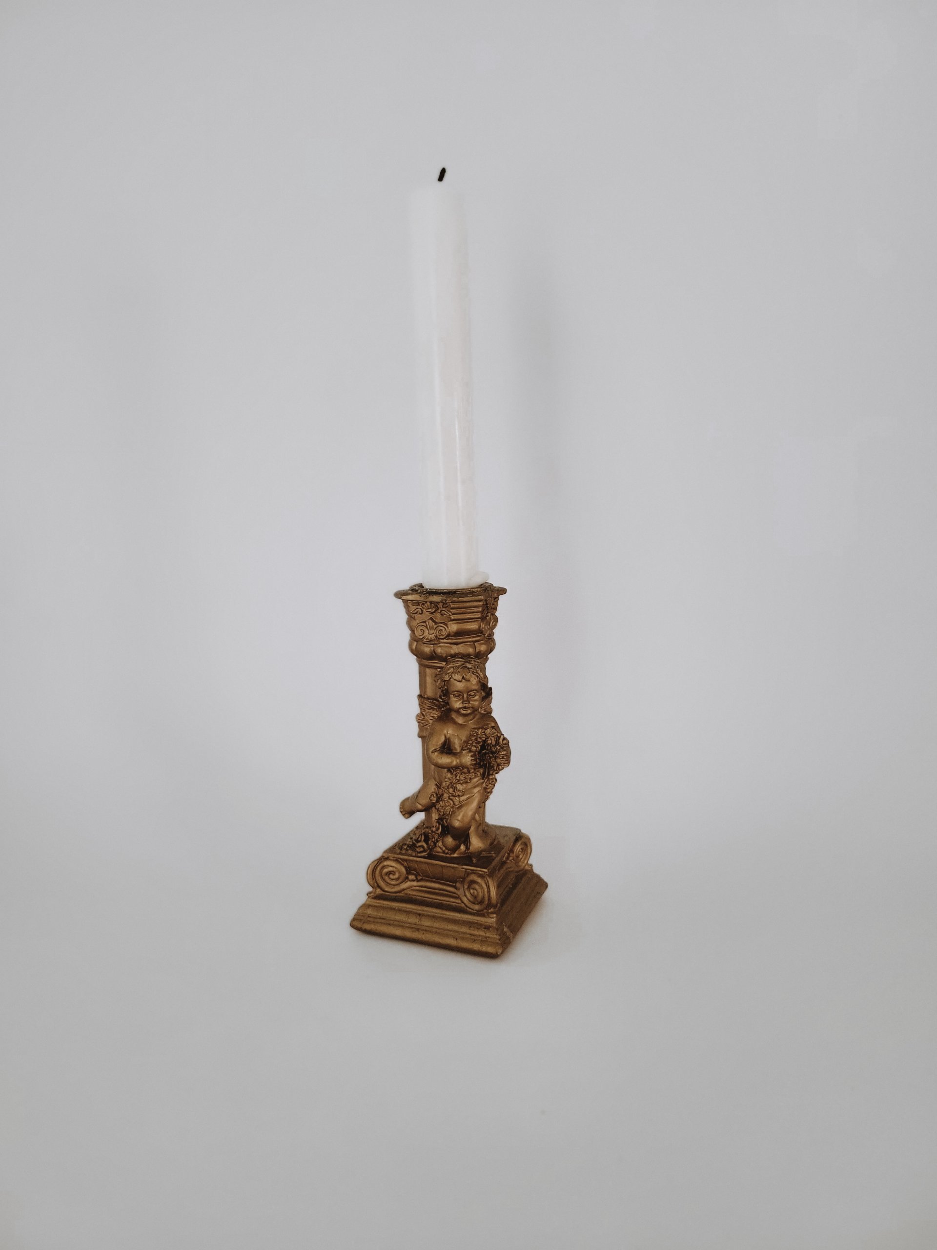 Gilt Cherub Candleholder — view 2