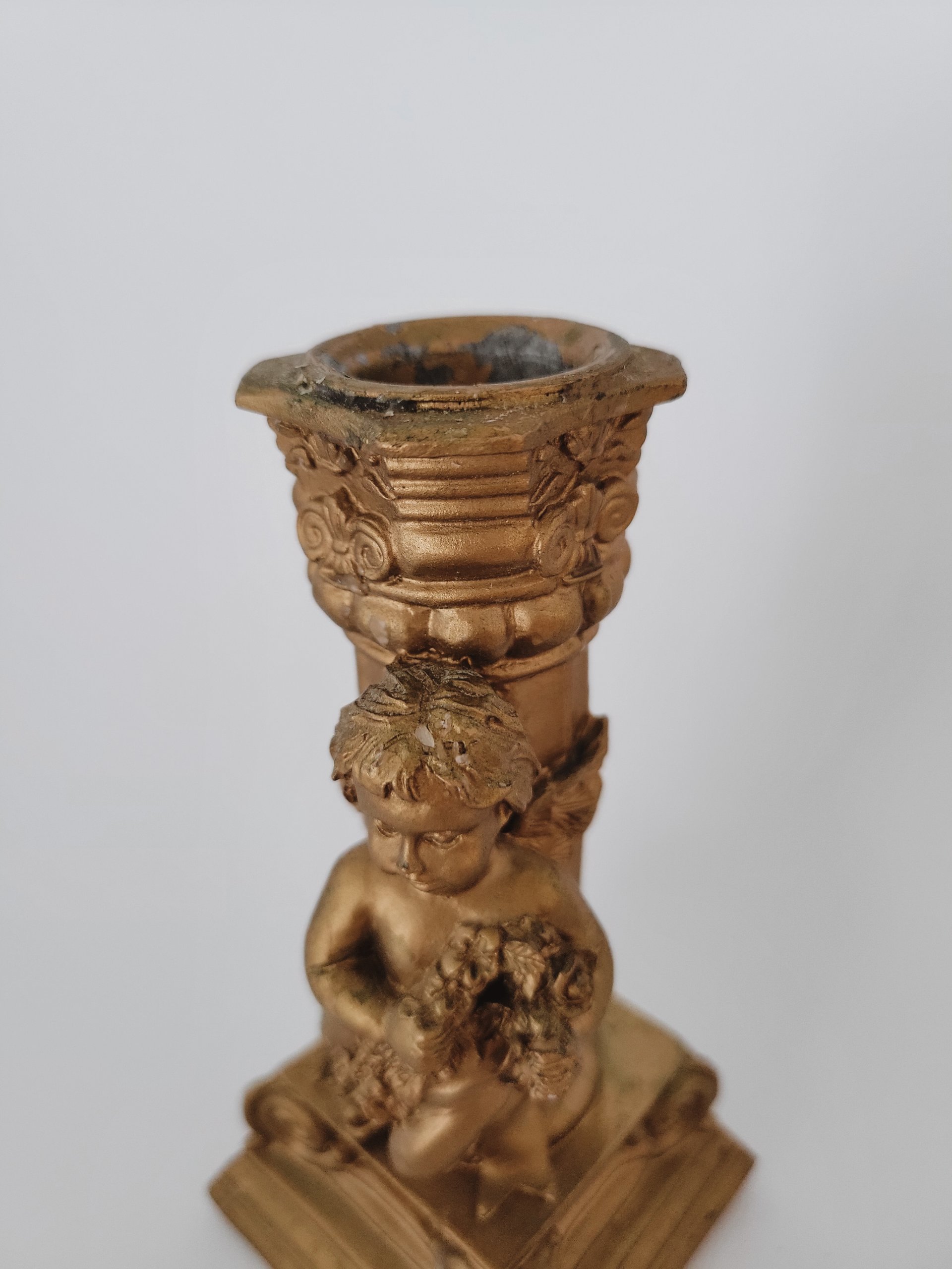 Gilt Cherub Candleholder — view 3