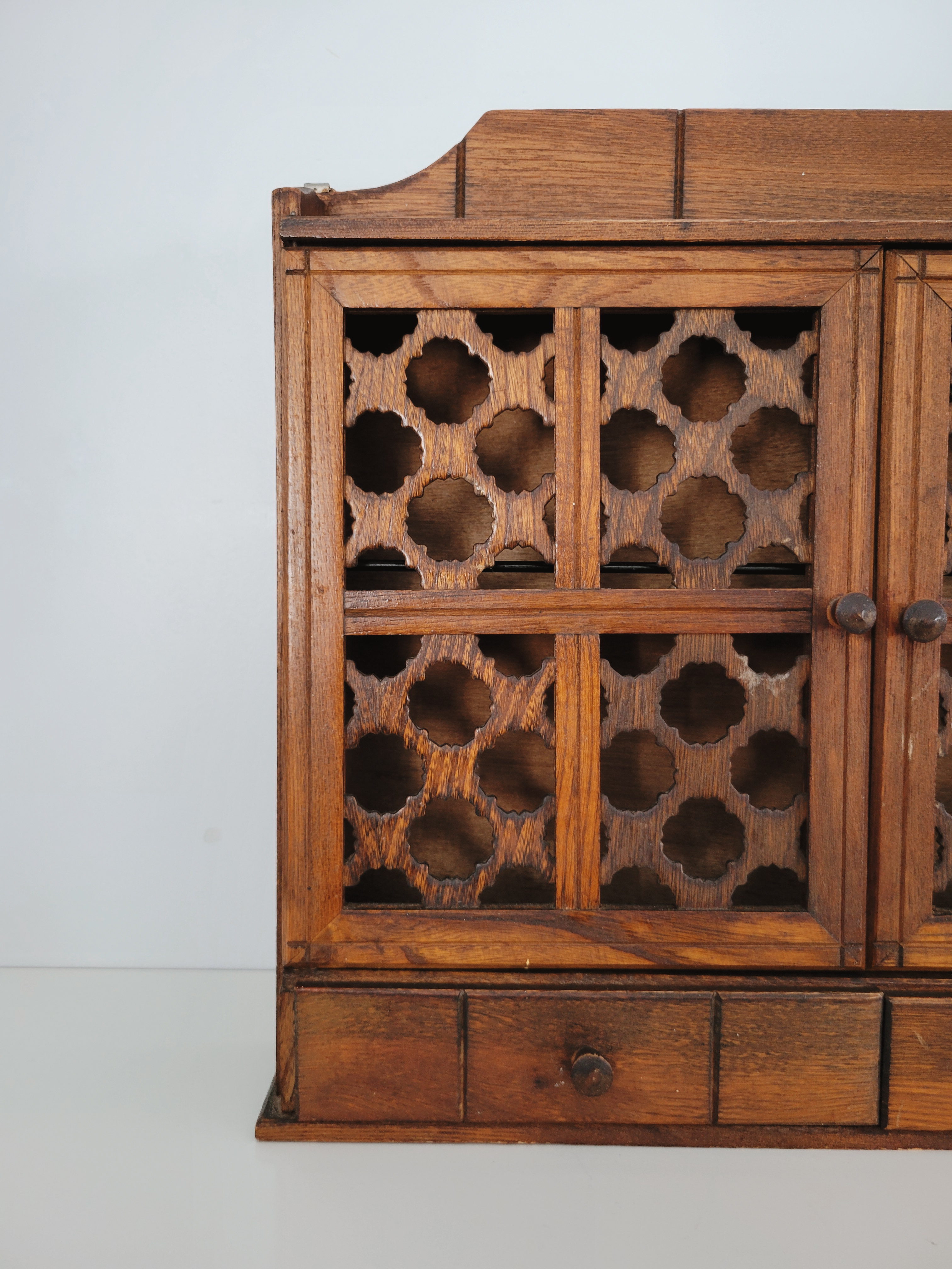 Vintage Wooden Wall Cabinet — view 3