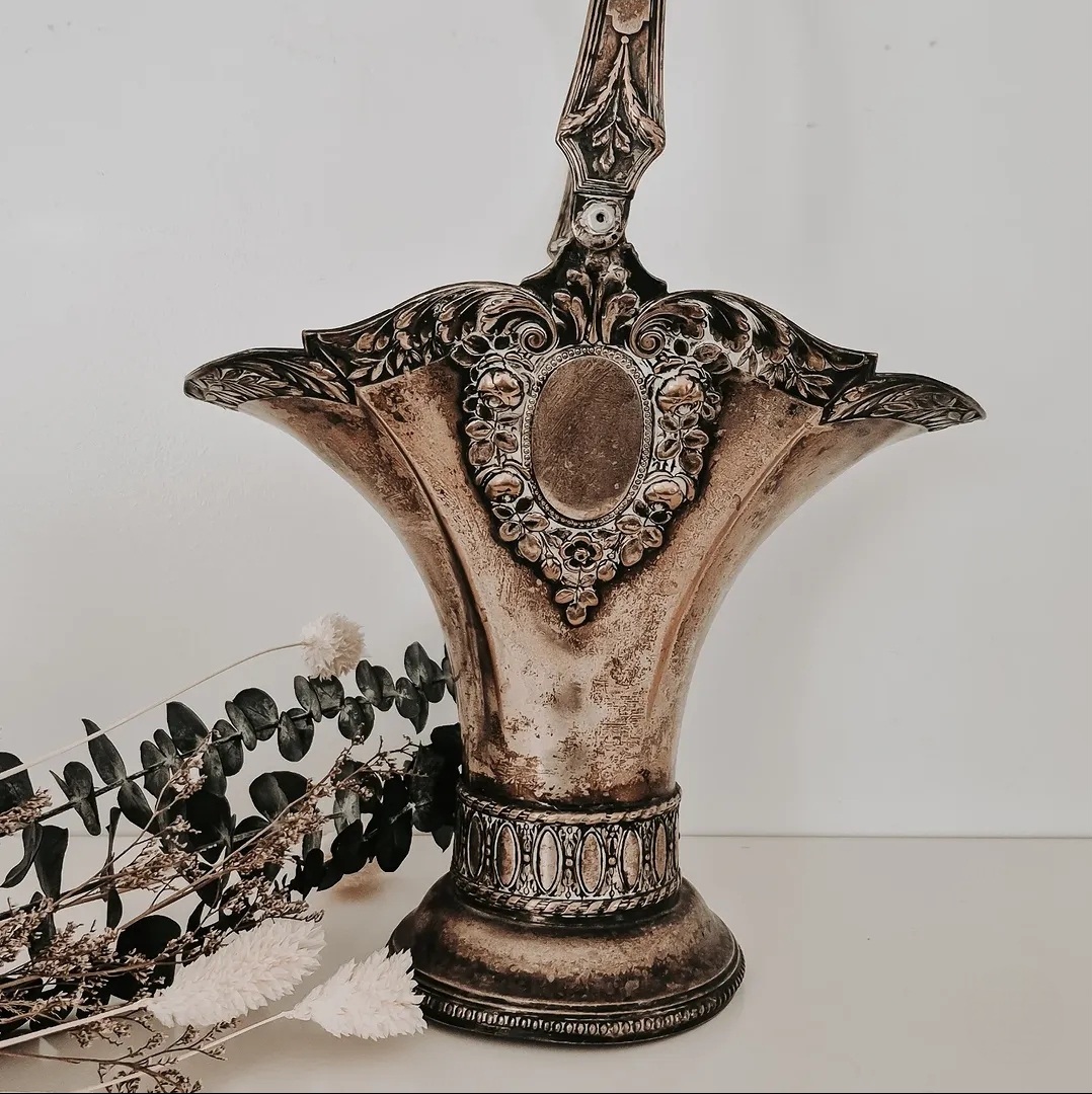 Silver-Plate Bridal Basket