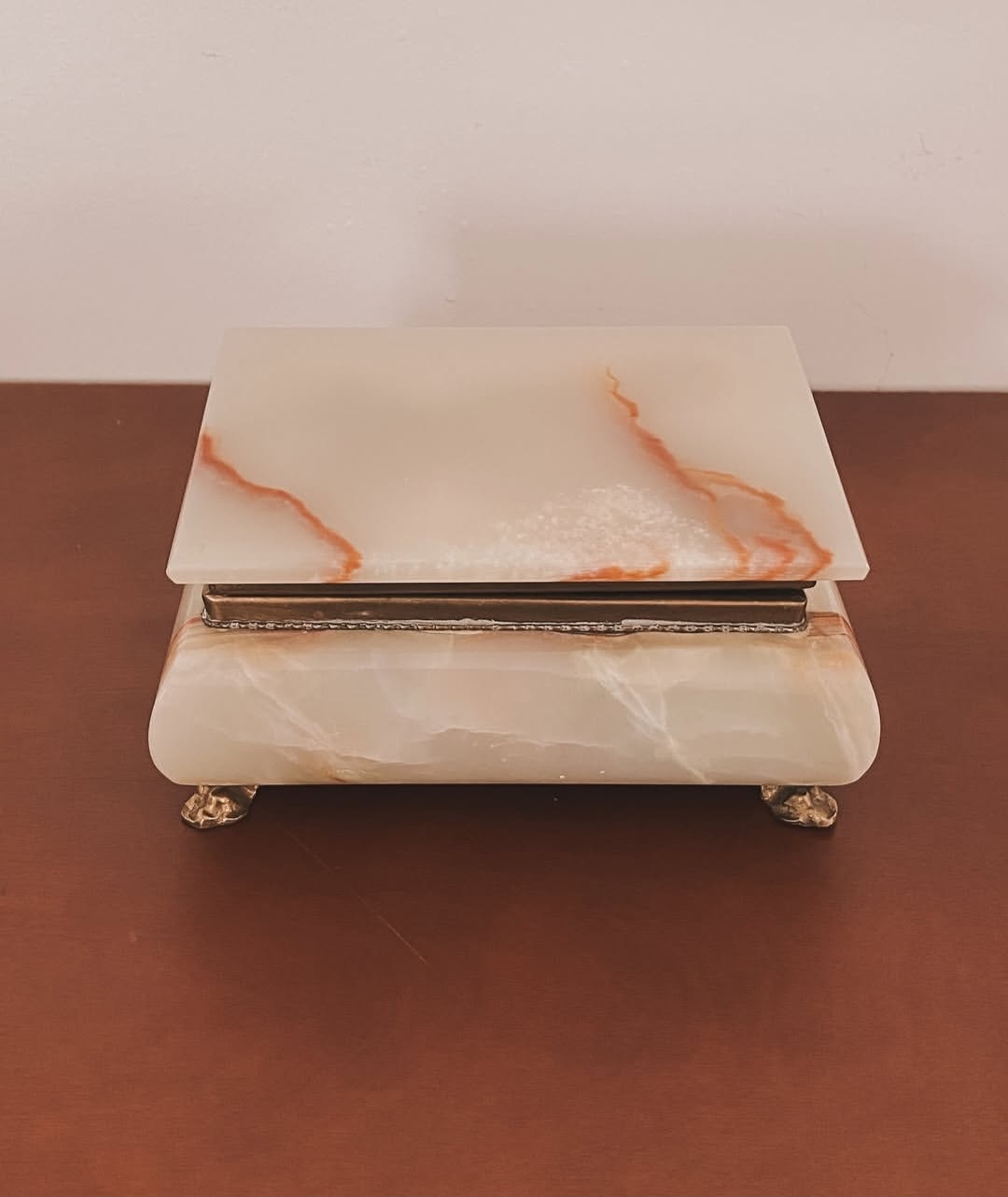 Footed Onyx Box