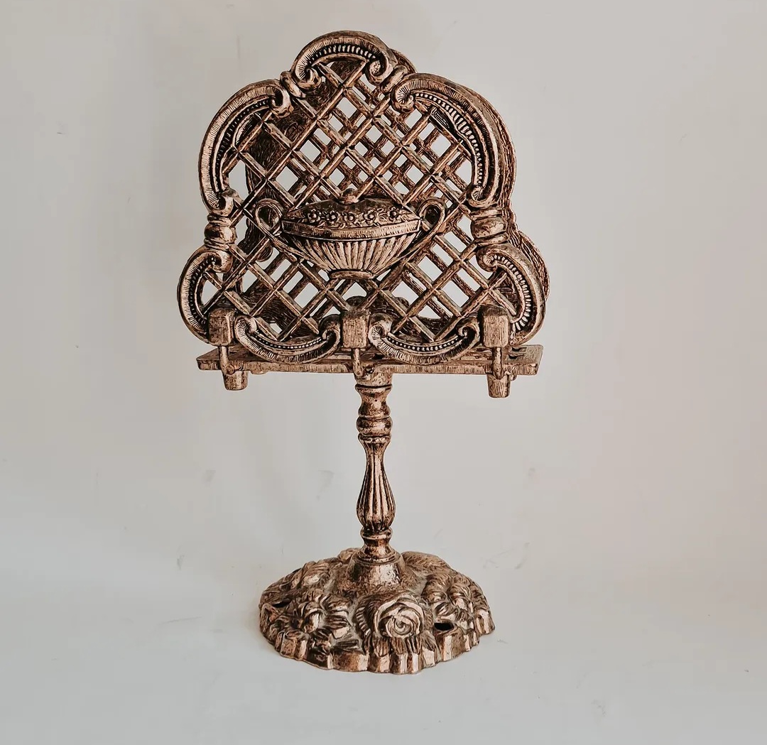 Brass Pedestal Letter Holder