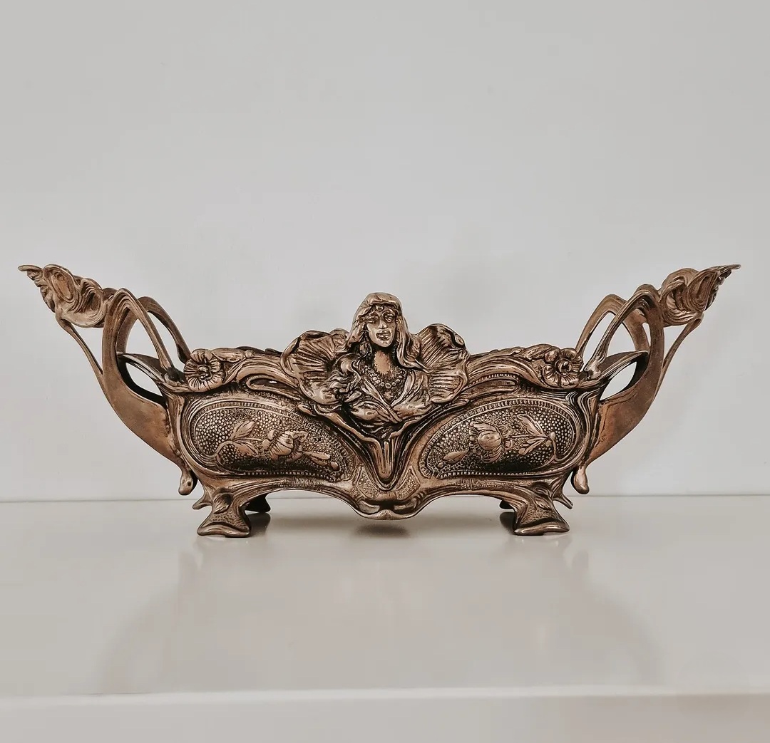 Art Nouveau Brass Planter