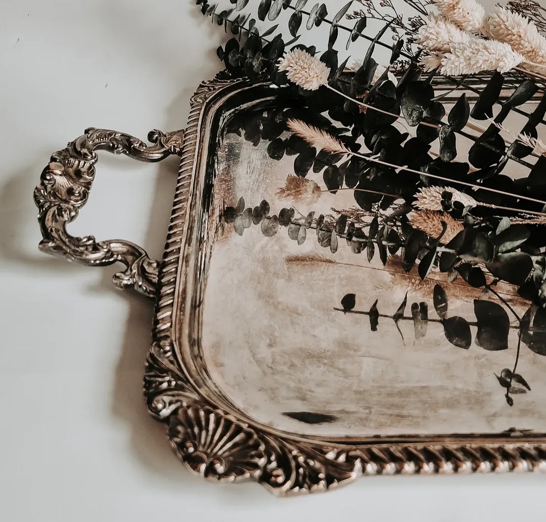 Large Silver-Plate Tray