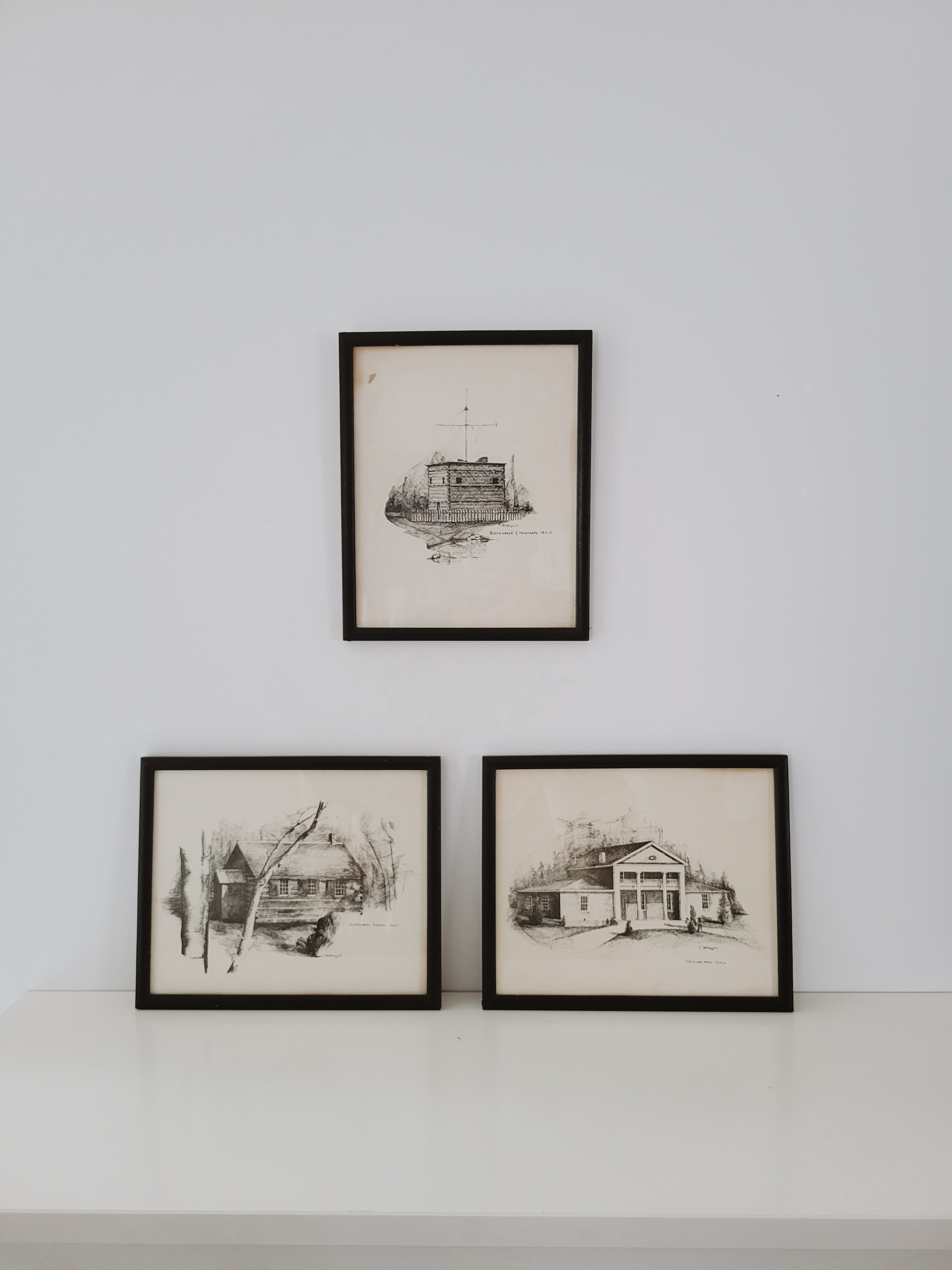 Set of 3 Vintage Upper Canada Village Prints